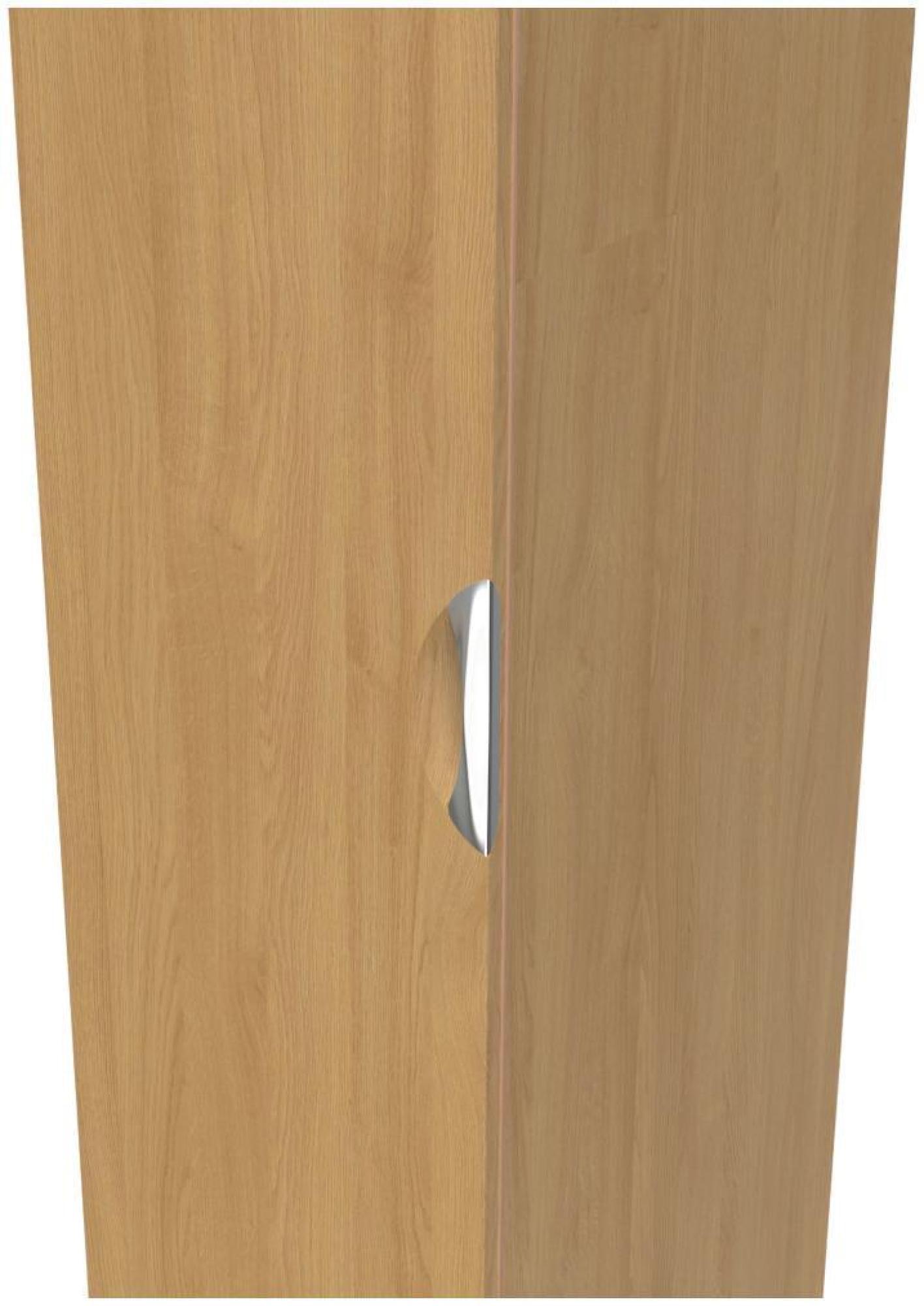 Product photograph of Flora Oak Effect 1 Door Single Wardrobe from Choice Furniture Superstore.