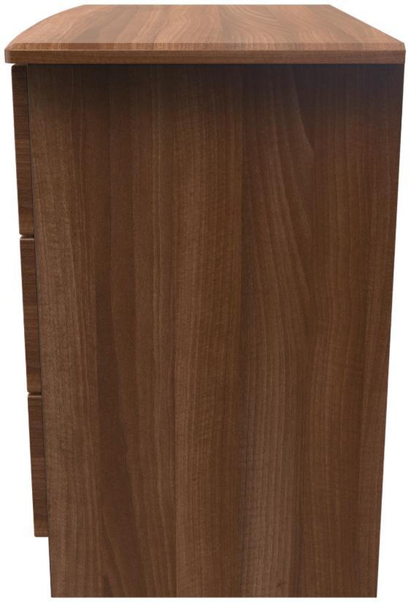 Product photograph of Flora Walnut Effect 3 Drawer Small Chest from Choice Furniture Superstore.