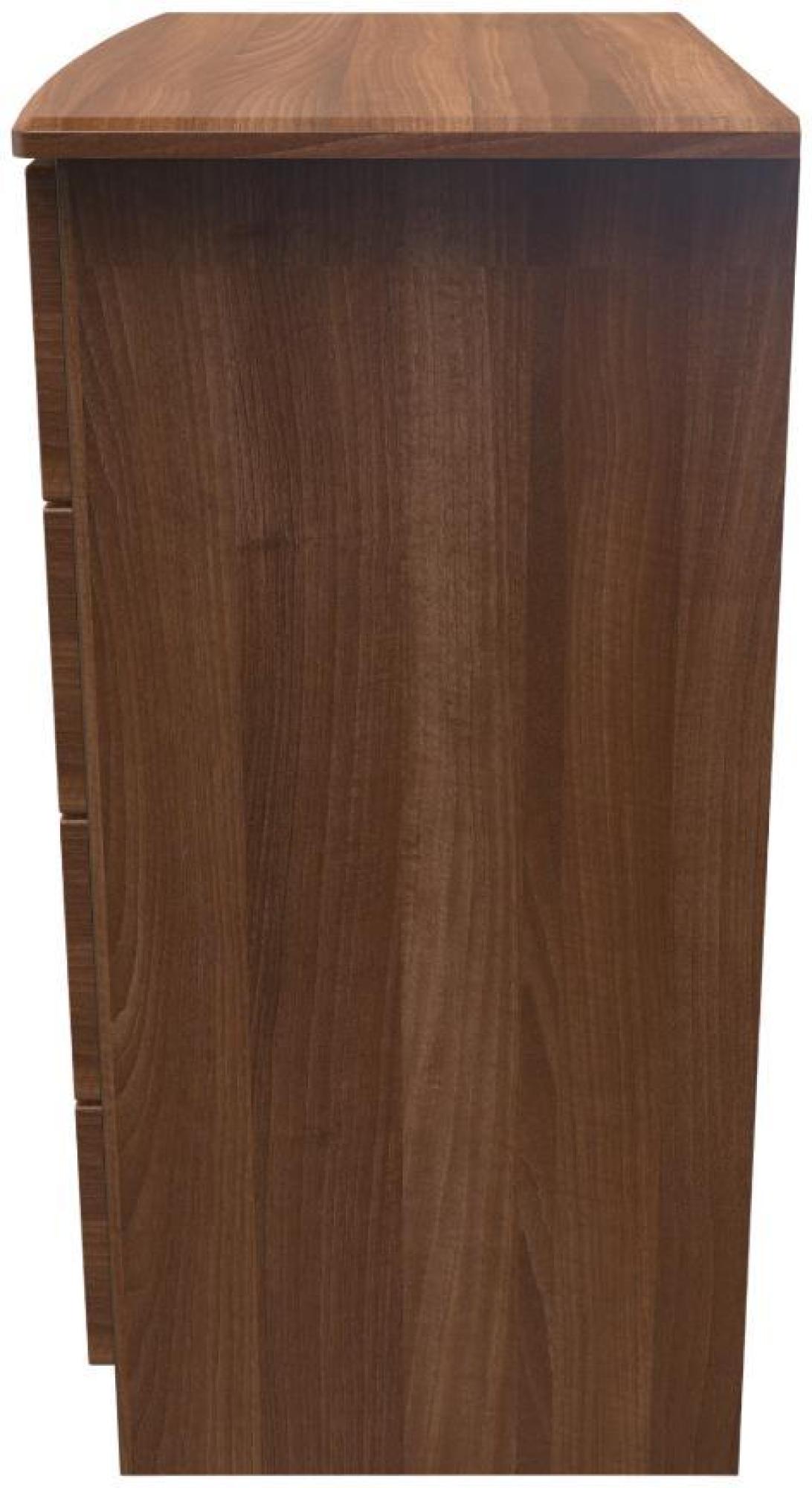 Product photograph of Flora Walnut Effect 4 Drawer Chest from Choice Furniture Superstore.