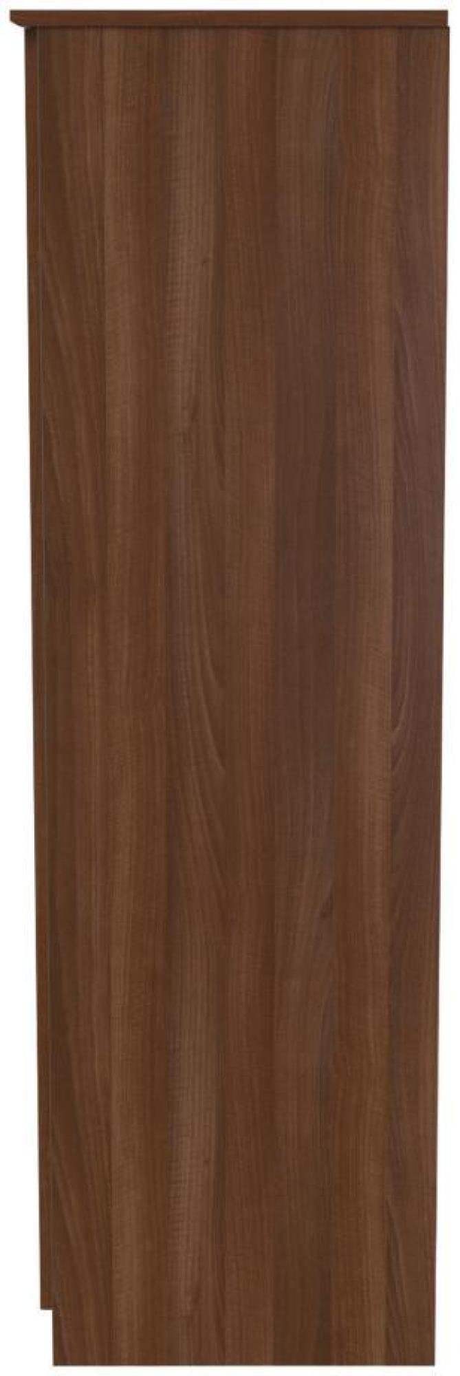 Product photograph of Flora Walnut Effect 2 Door Plain Tall Wardrobe from Choice Furniture Superstore.