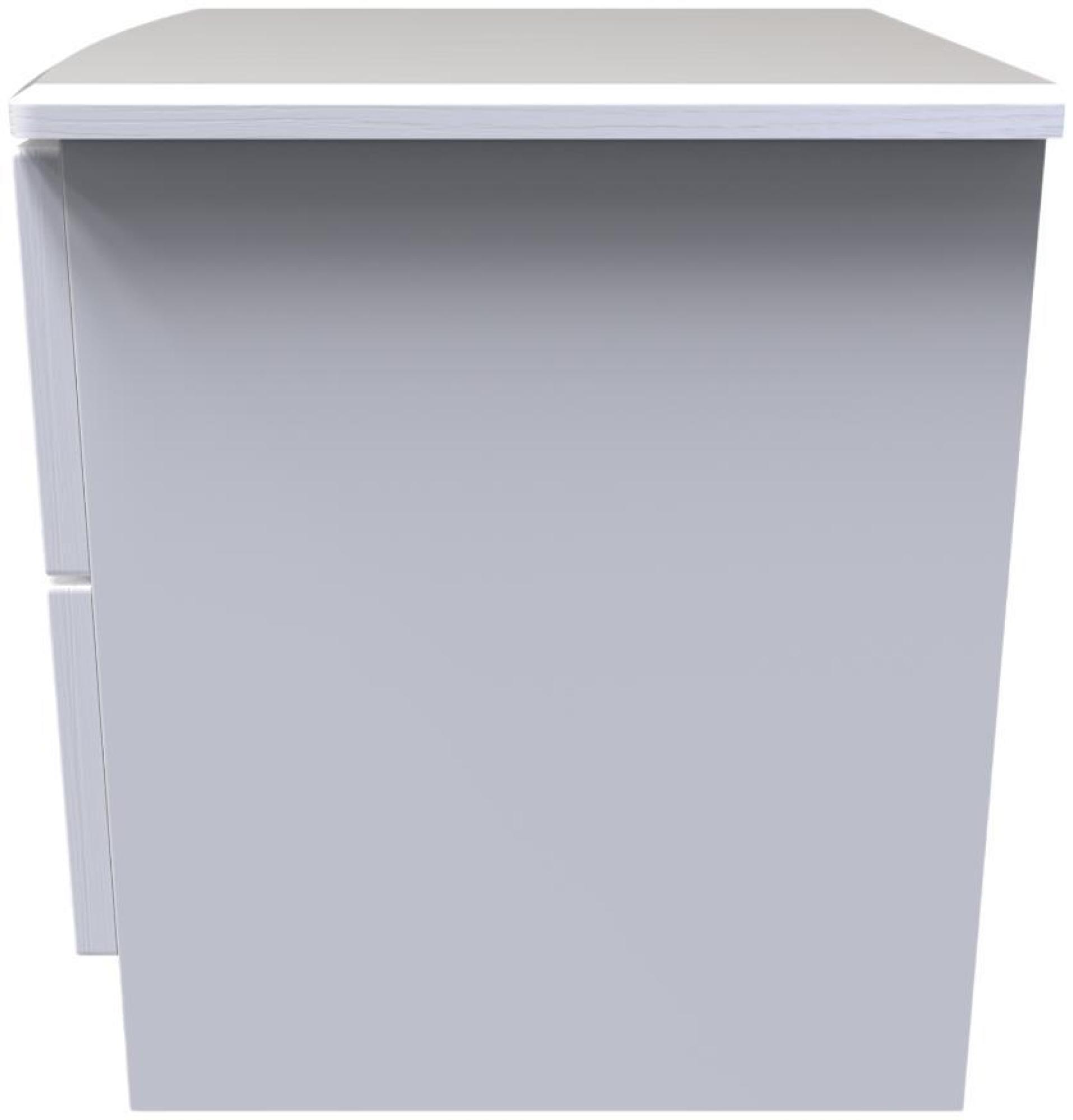 Product photograph of Flora White 2 Drawer Bedside Cabinet from Choice Furniture Superstore.