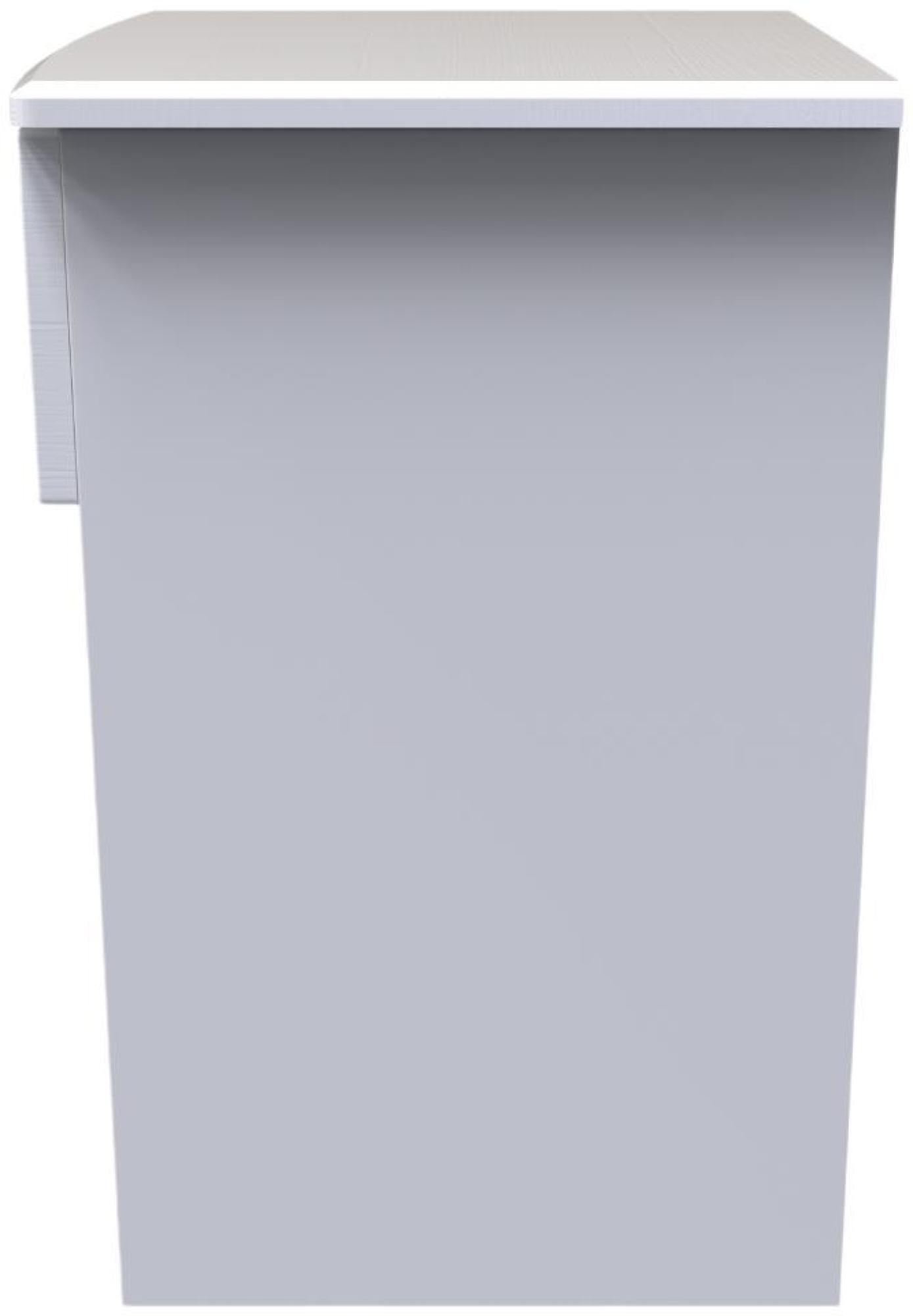 Product photograph of Flora White 1 Drawer Bedside Cabinet from Choice Furniture Superstore.