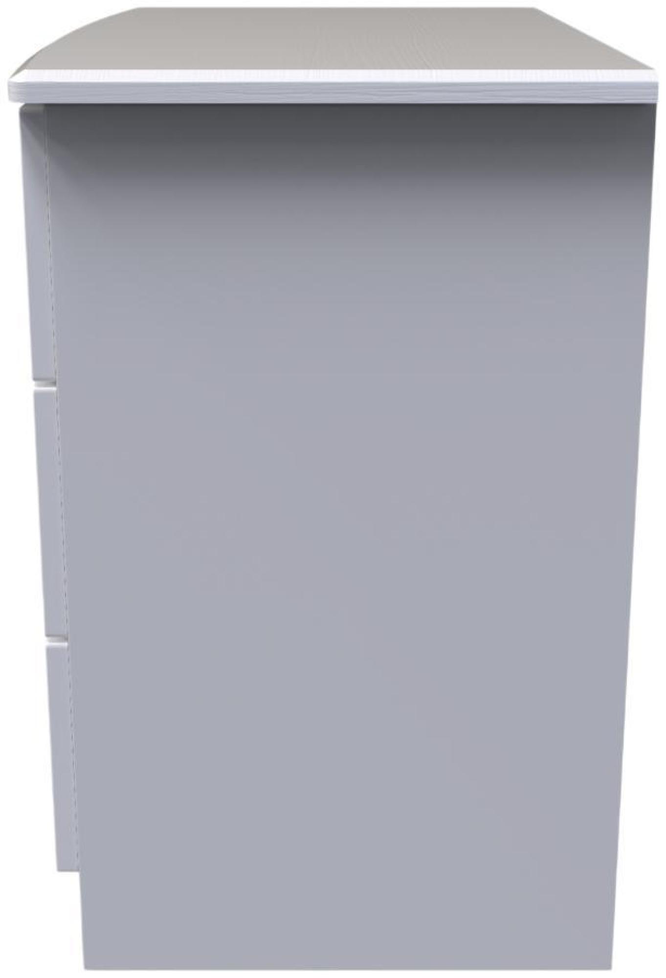 Product photograph of Flora White 3 Drawer Small Chest from Choice Furniture Superstore.