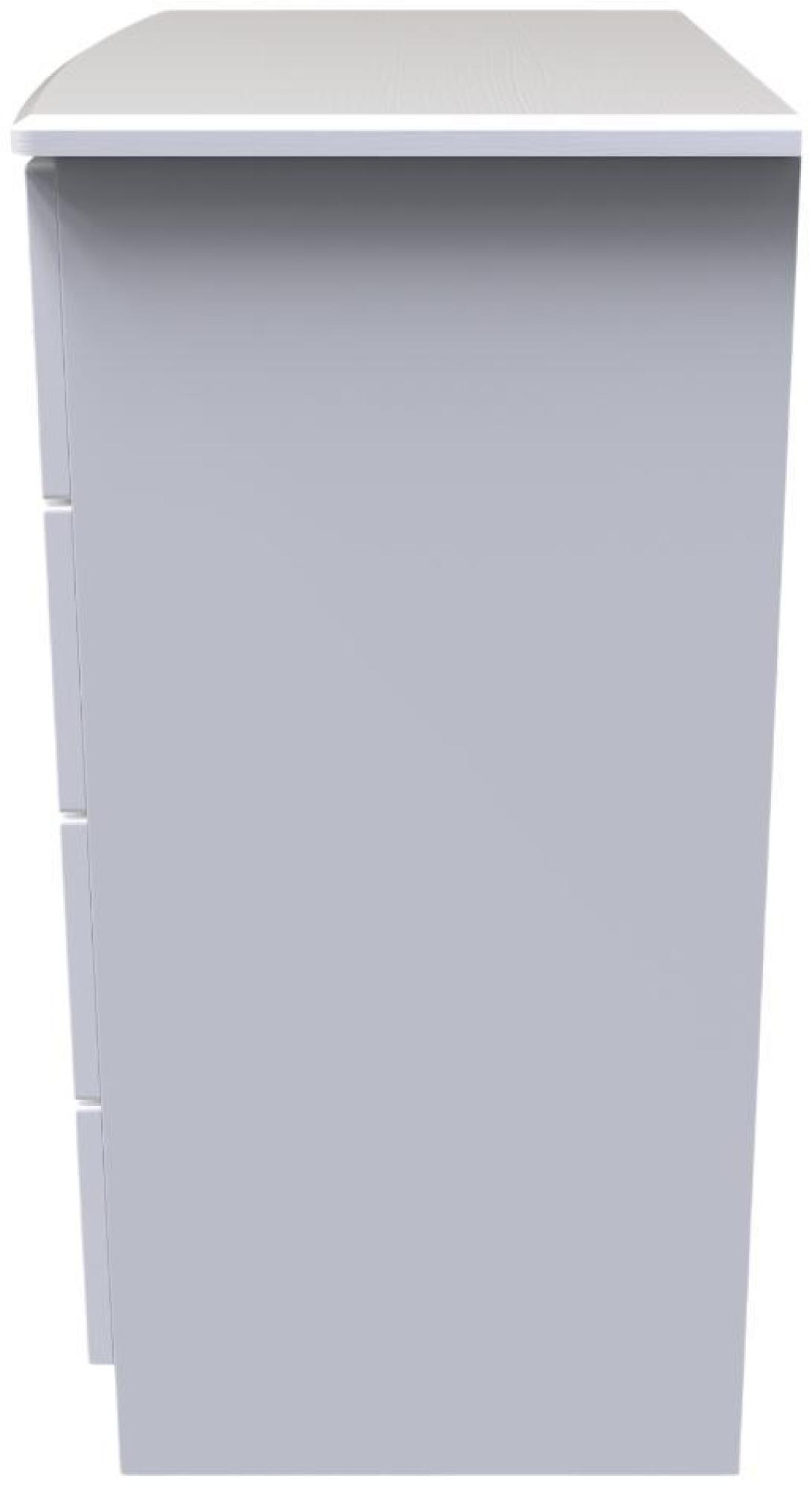Product photograph of Flora White 4 Drawer Chest from Choice Furniture Superstore.