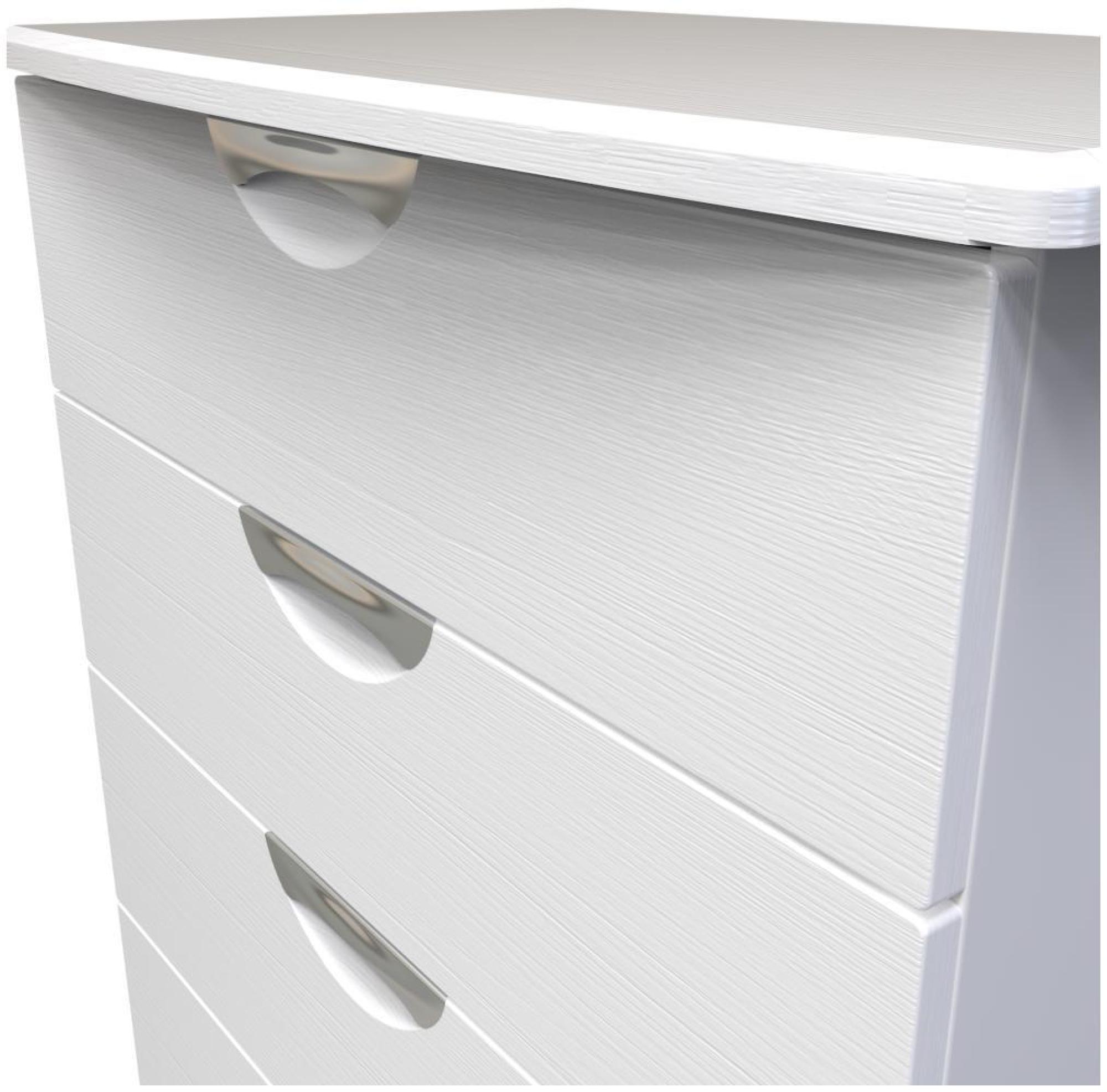 Product photograph of Flora White 4 Drawer Chest from Choice Furniture Superstore.
