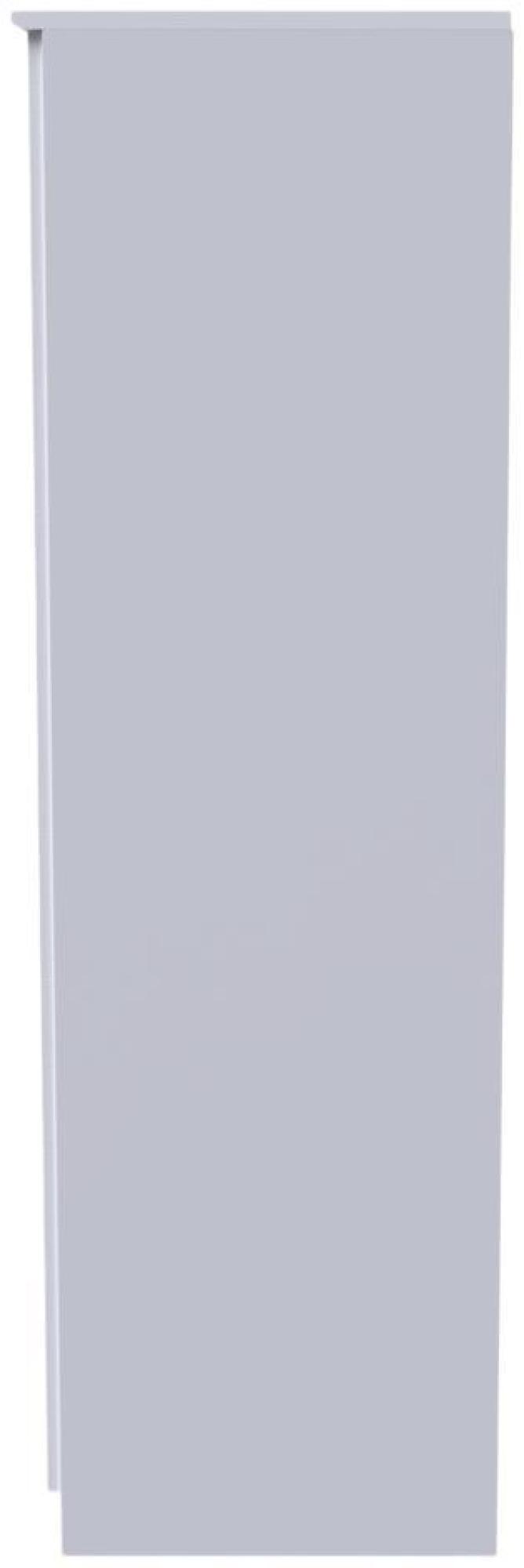 Product photograph of Flora White 3 Door Triple Wardrobe - Lhf 2 Drawers from Choice Furniture Superstore.