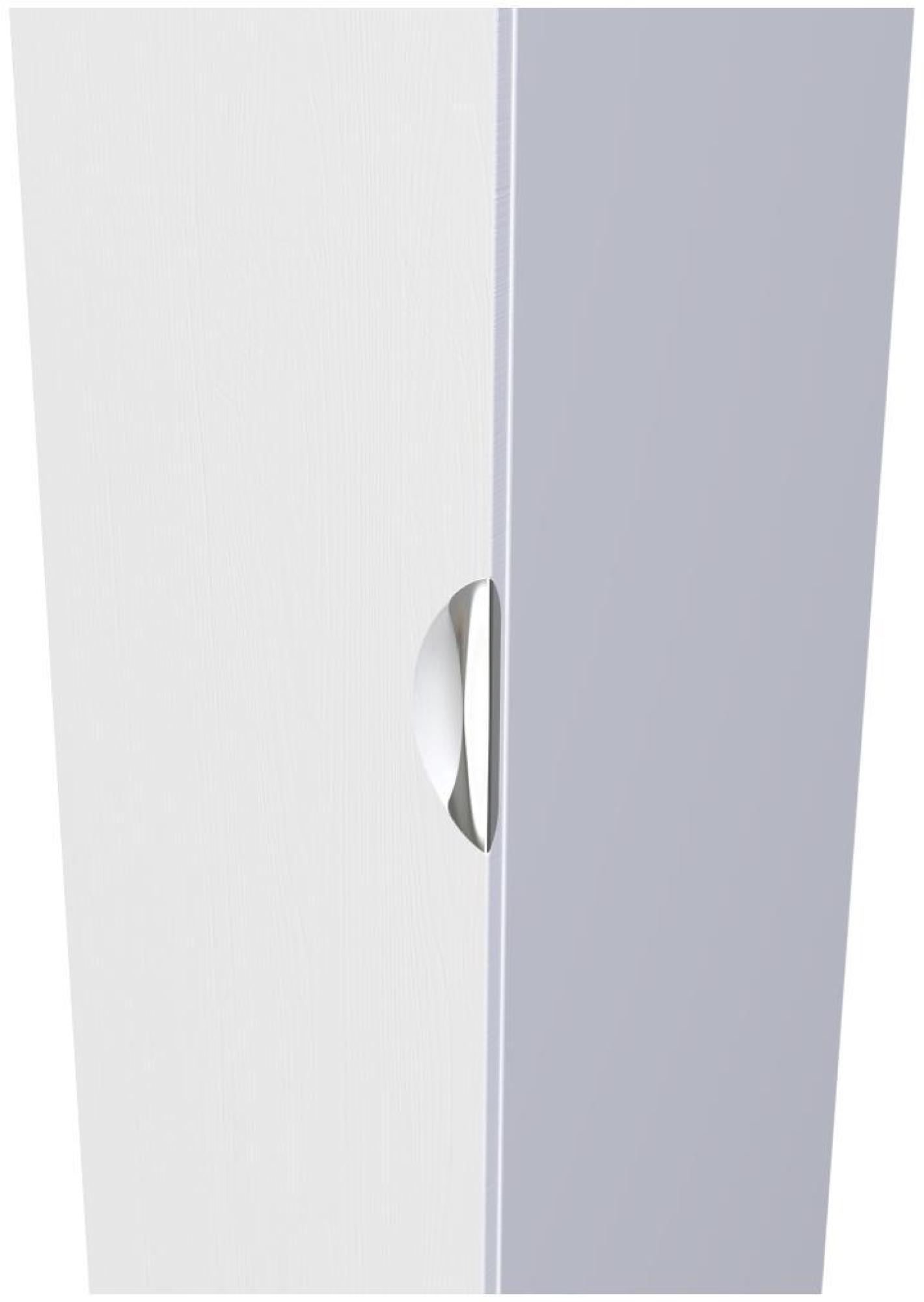 Product photograph of Flora White 1 Door Single Wardrobe from Choice Furniture Superstore.