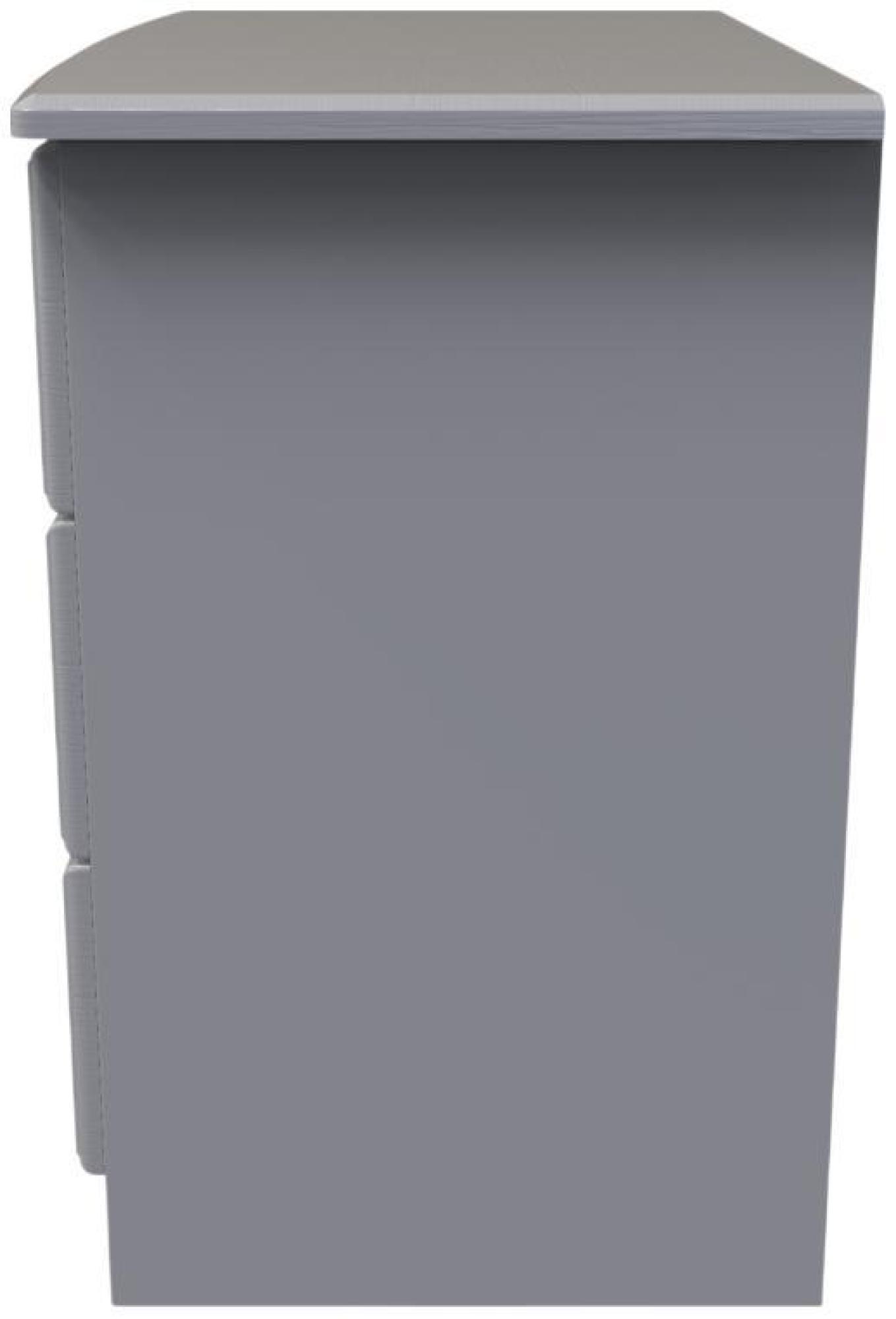 Product photograph of Gina Grey Ash 3 Drawer Small Chest from Choice Furniture Superstore.
