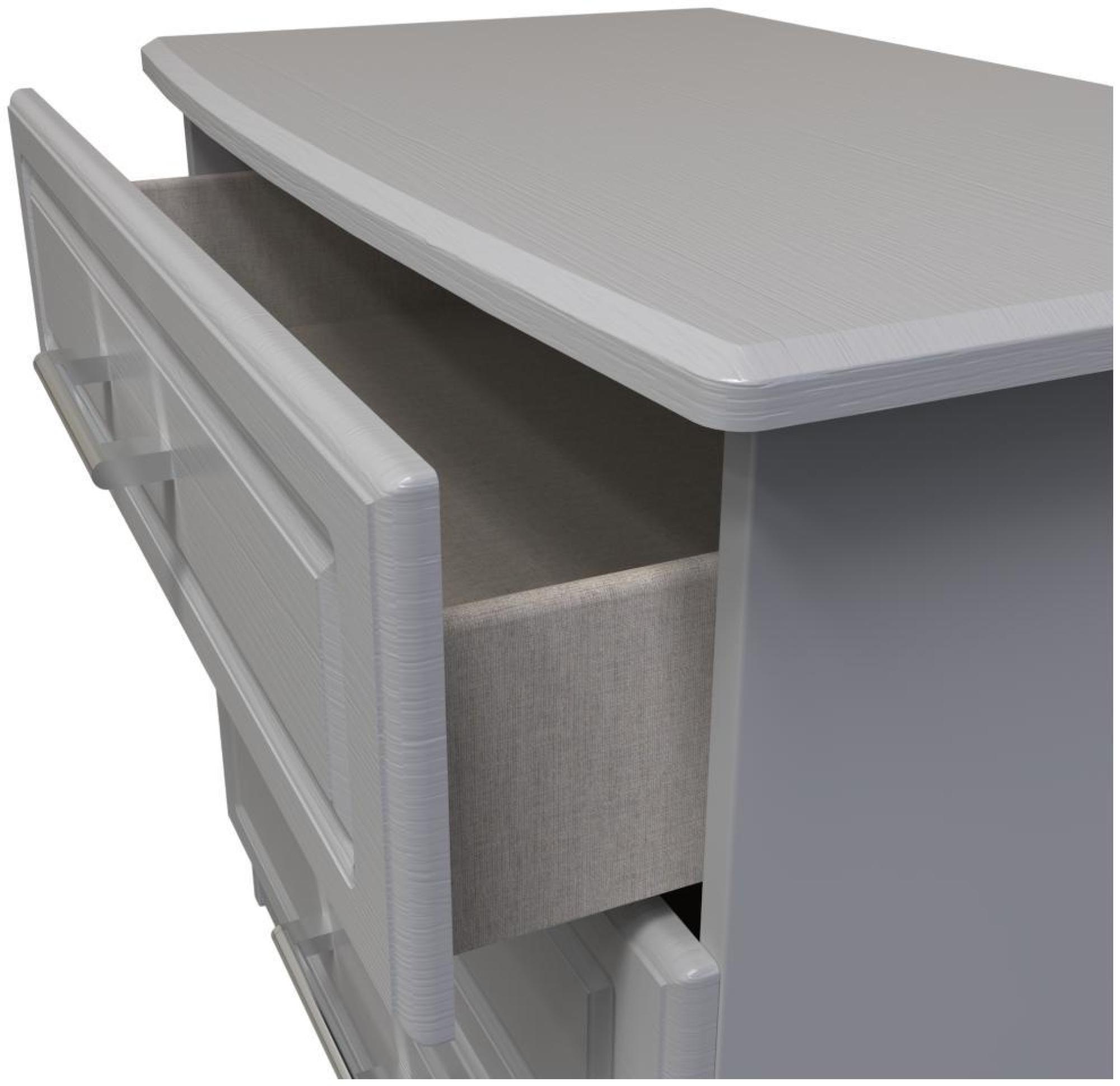 Product photograph of Gina Grey Ash 3 Drawer Small Chest from Choice Furniture Superstore.