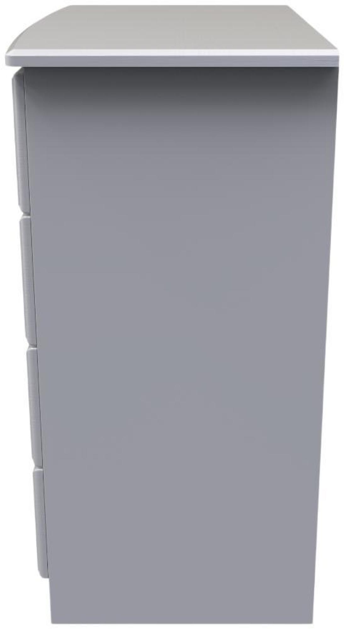Product photograph of Gina Grey Ash 4 Drawer Chest from Choice Furniture Superstore.