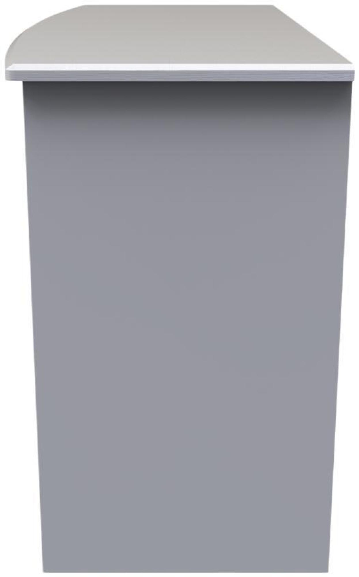 Product photograph of Gina Grey Ash 3 Drawer Desk from Choice Furniture Superstore.