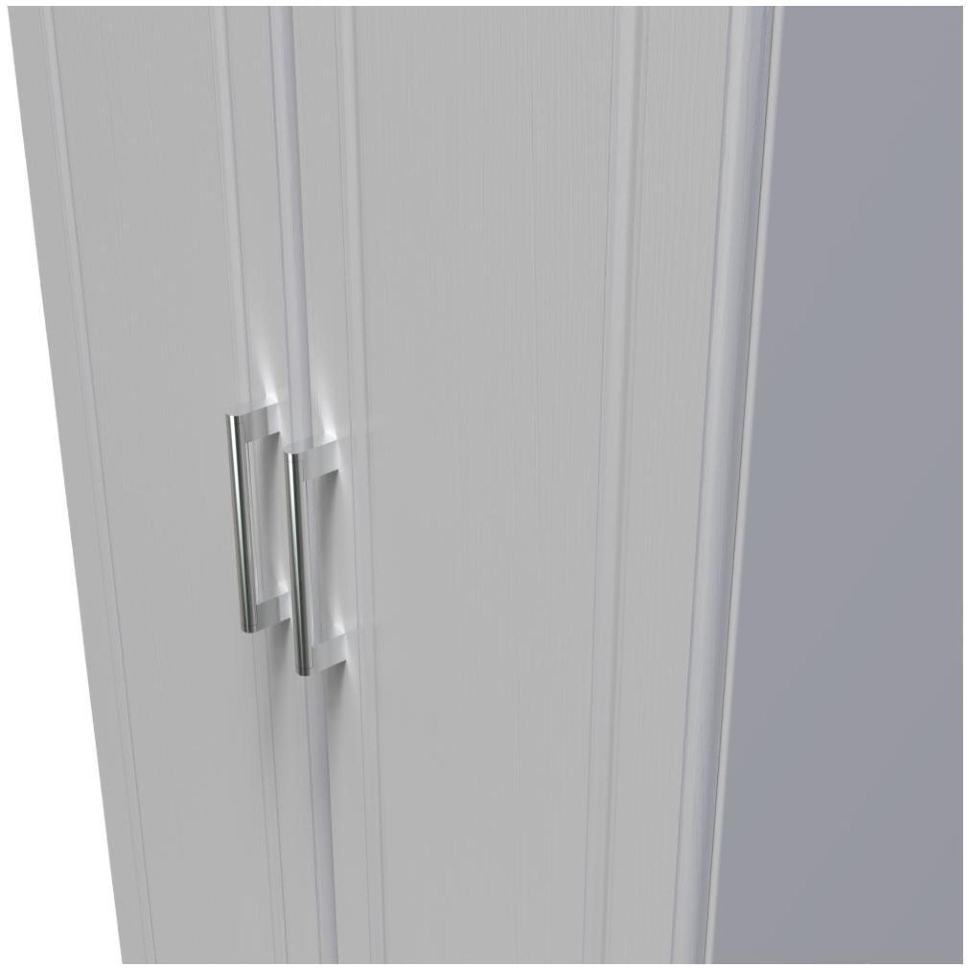 Product photograph of Gina Grey Ash 2 Door Plain Tall Wardrobe from Choice Furniture Superstore.