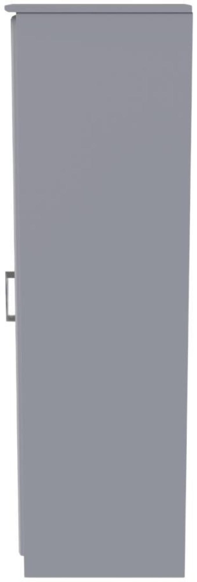 Product photograph of Gina Grey Ash 1 Door Single Wardrobe from Choice Furniture Superstore.