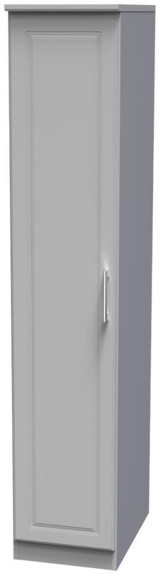 Product photograph of Gina Grey Ash 1 Door Single Wardrobe from Choice Furniture Superstore.