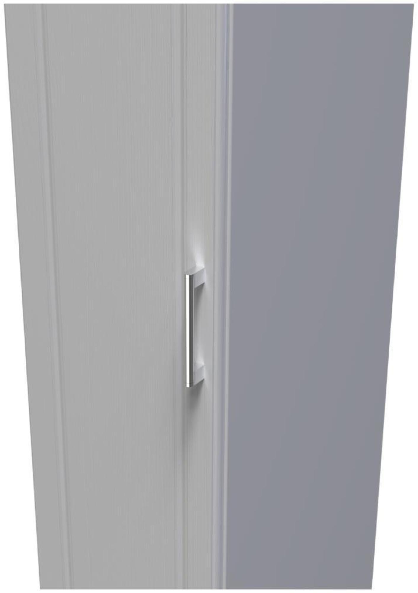 Product photograph of Gina Grey Ash 1 Door Single Wardrobe from Choice Furniture Superstore.