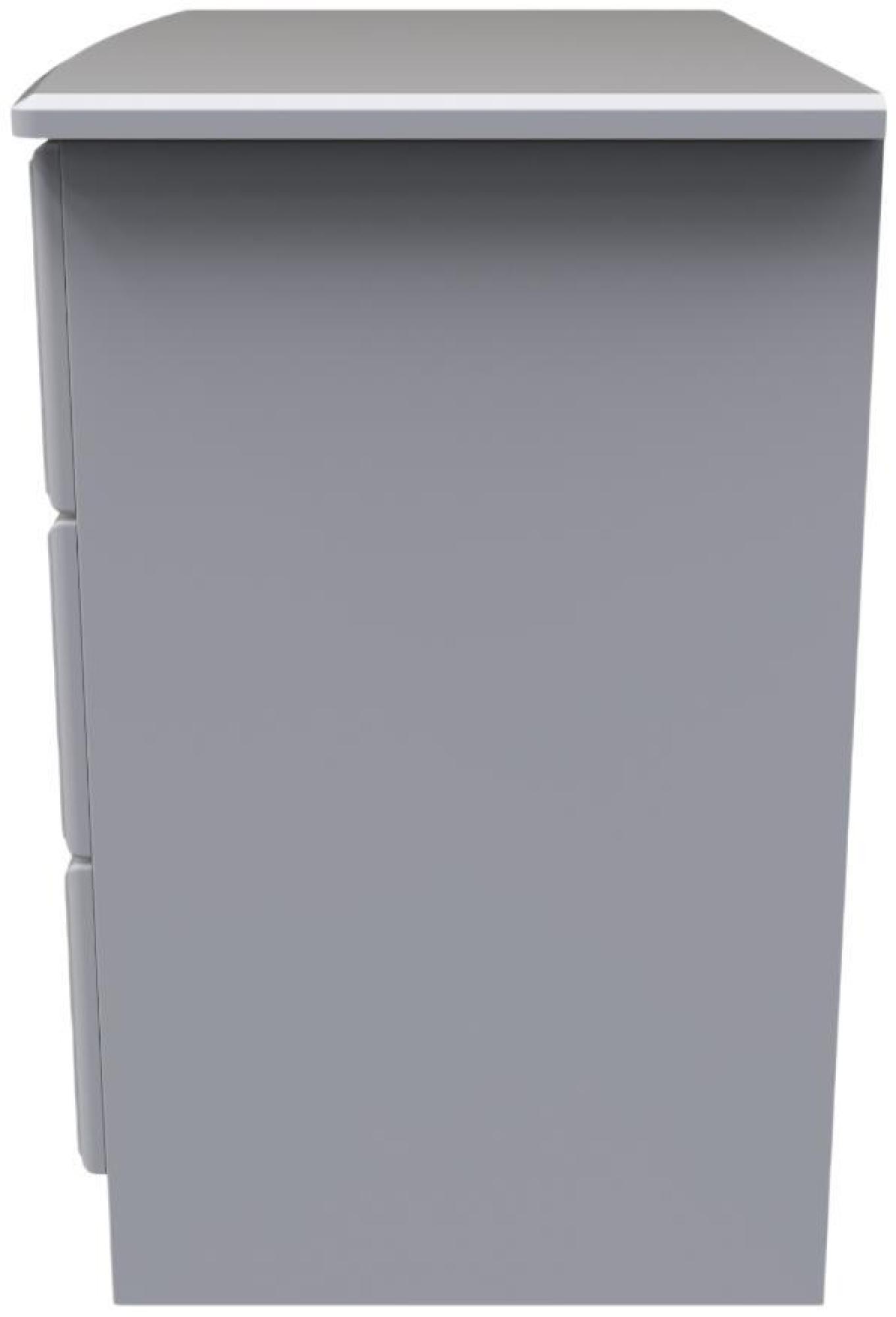 Product photograph of Gina Grey 3 Drawer Small Chest from Choice Furniture Superstore.