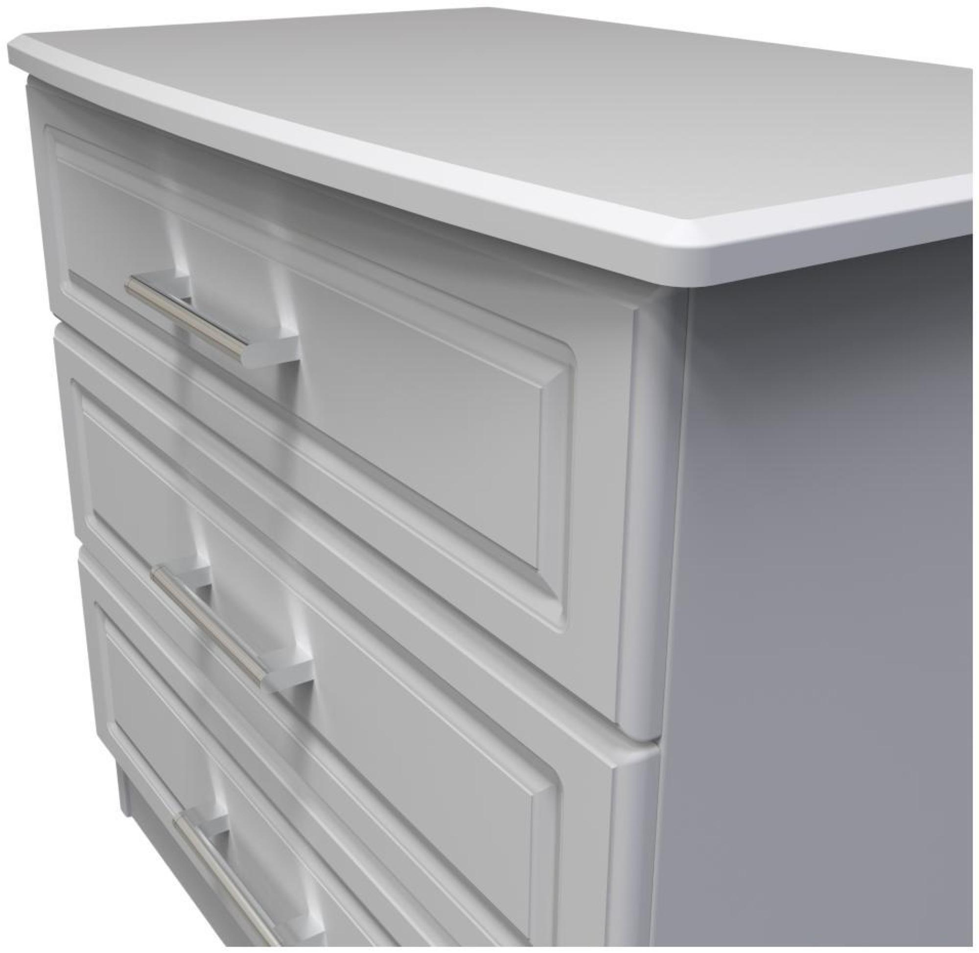 Product photograph of Gina Grey 3 Drawer Small Chest from Choice Furniture Superstore.
