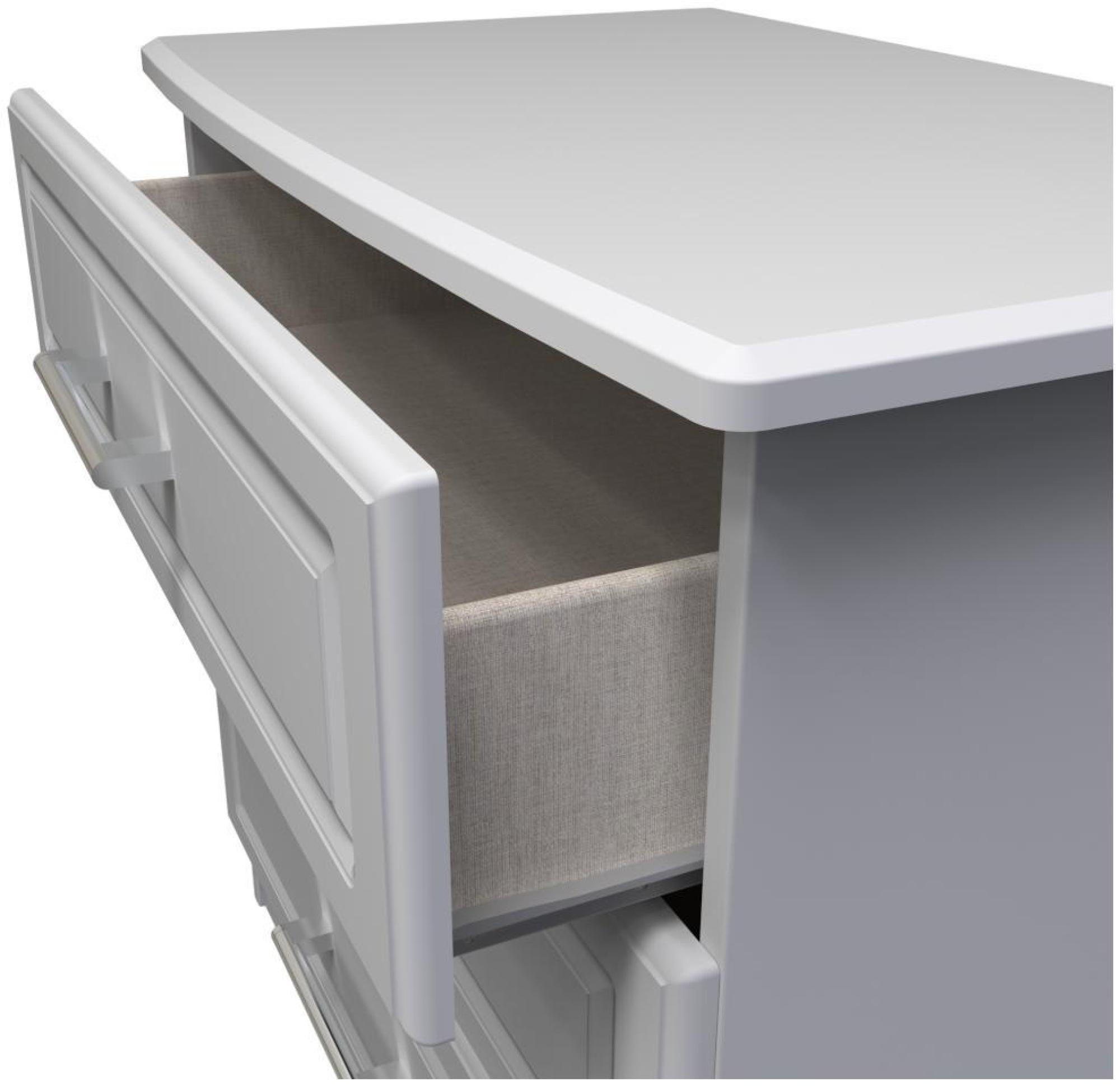 Product photograph of Gina Grey 3 Drawer Small Chest from Choice Furniture Superstore.