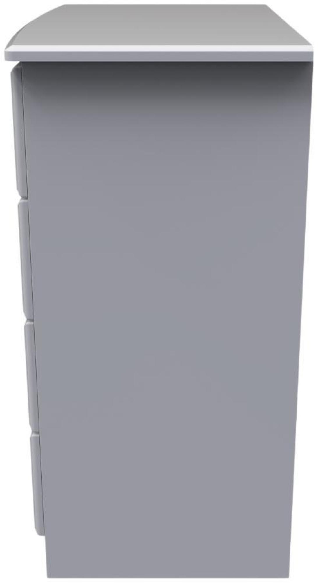 Product photograph of Gina Grey 4 Drawer Chest from Choice Furniture Superstore.