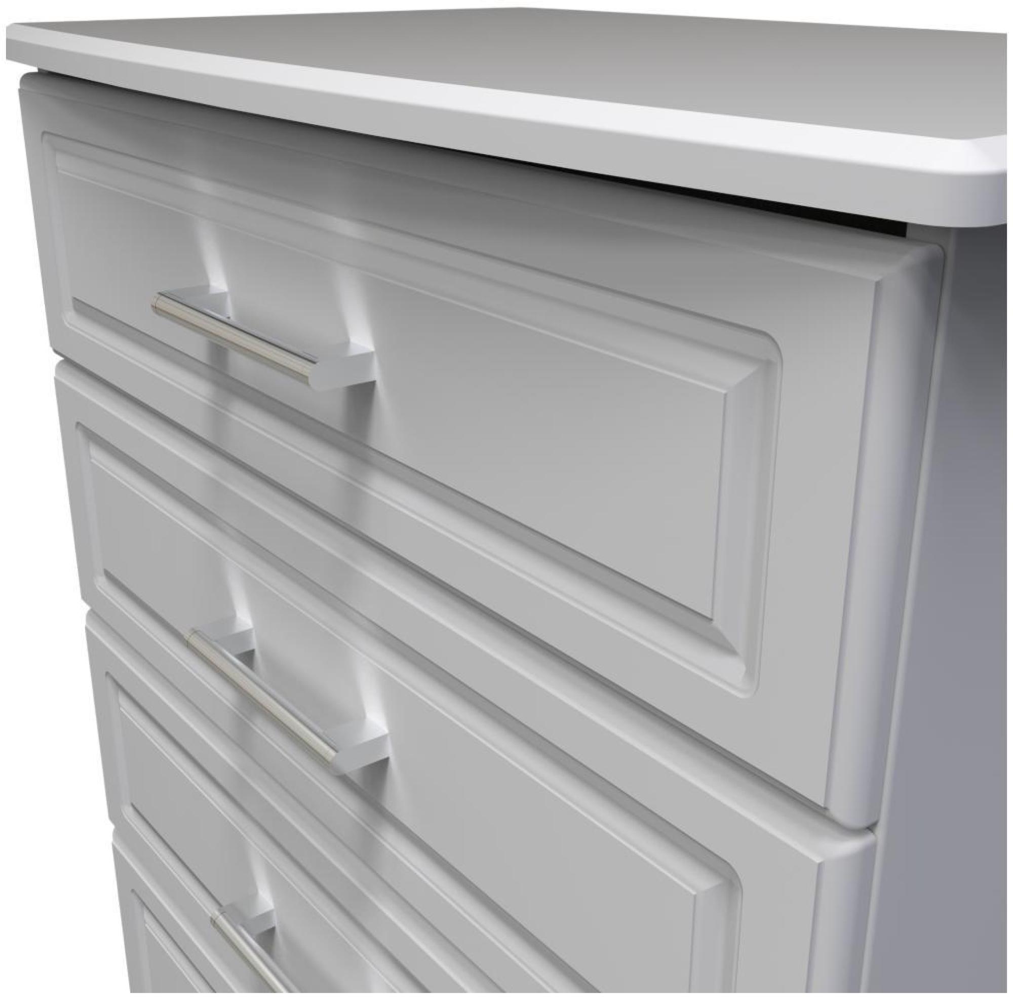 Product photograph of Gina Grey 4 Drawer Chest from Choice Furniture Superstore.