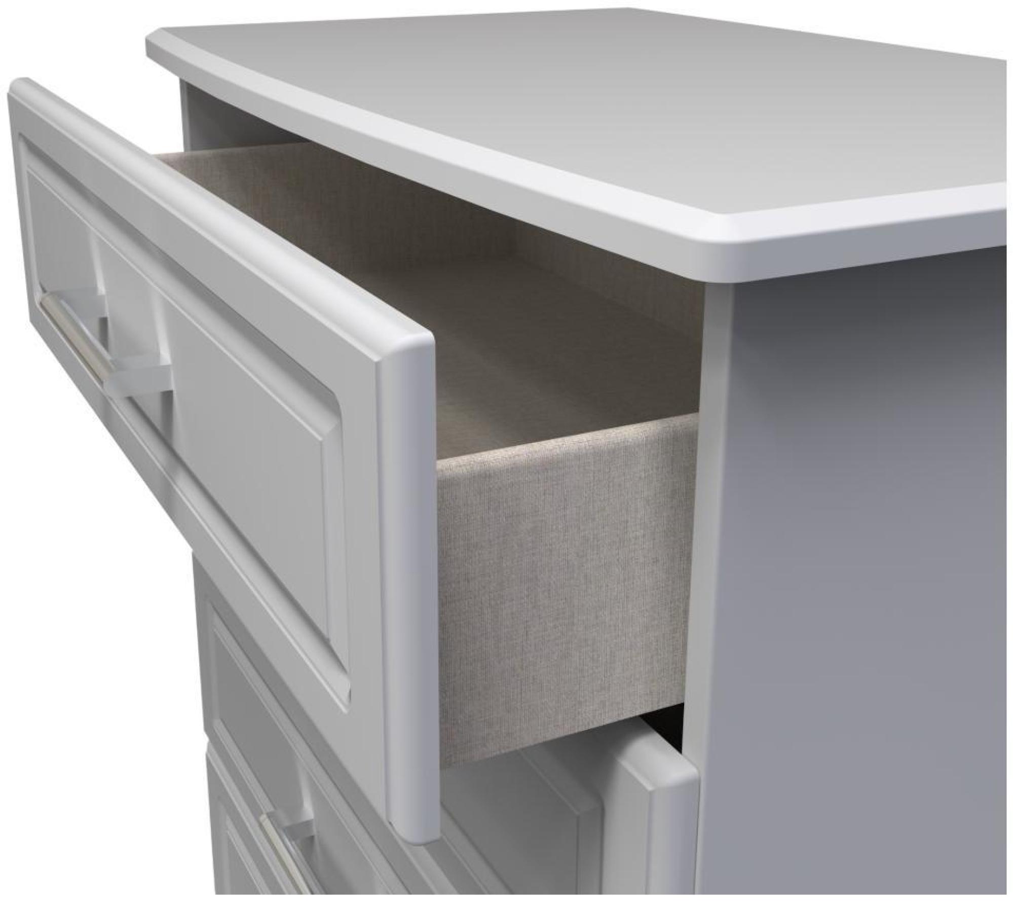 Product photograph of Gina Grey 4 Drawer Chest from Choice Furniture Superstore.