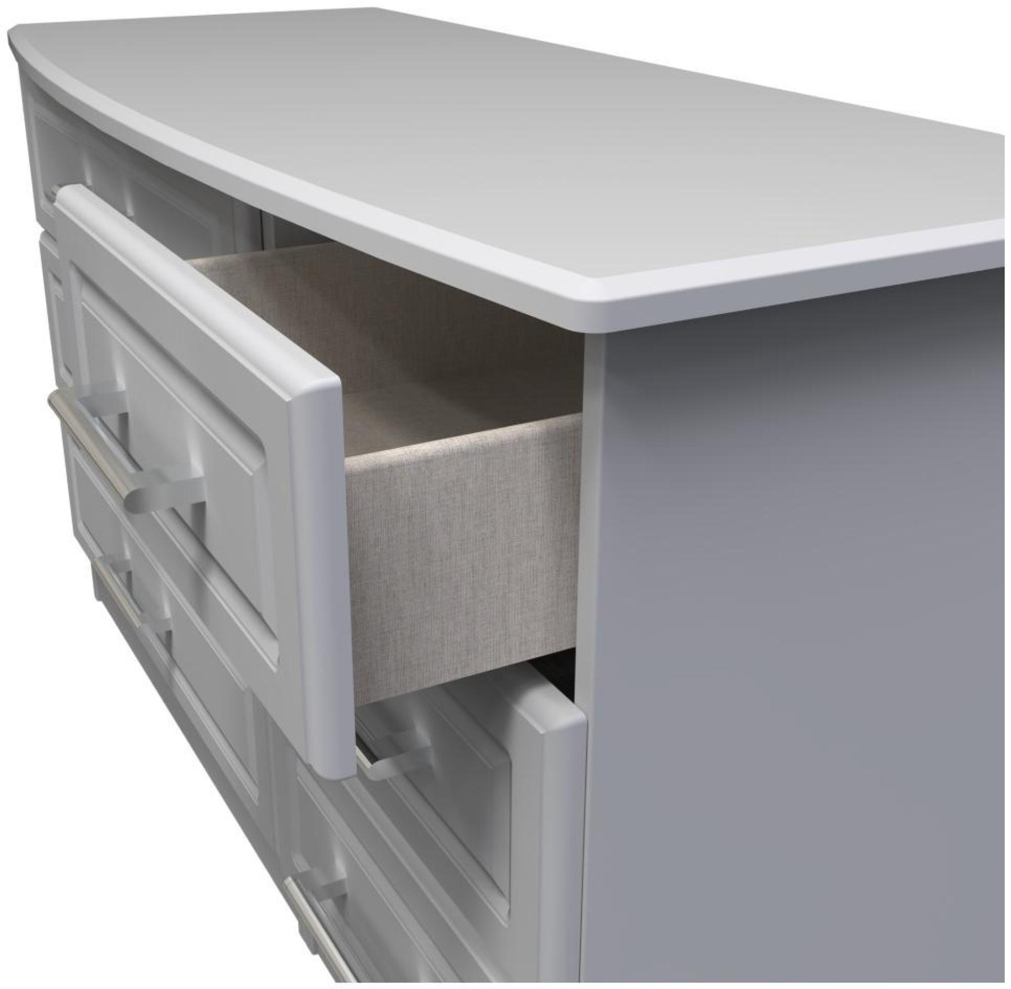 Product photograph of Gina Grey 6 Drawer Midi Dresser from Choice Furniture Superstore.
