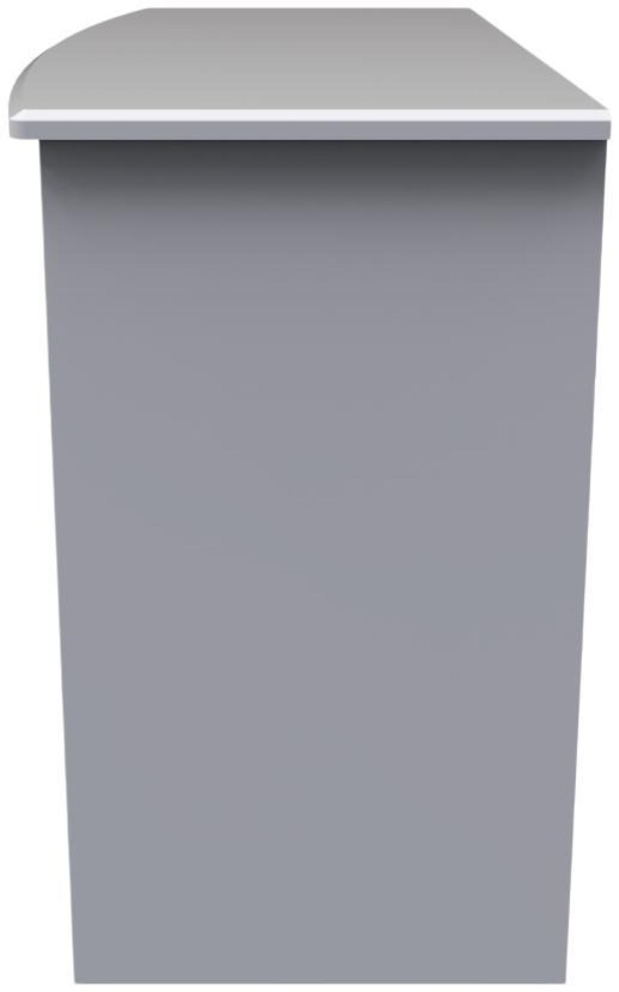 Product photograph of Gina Grey 3 Drawer Desk from Choice Furniture Superstore.