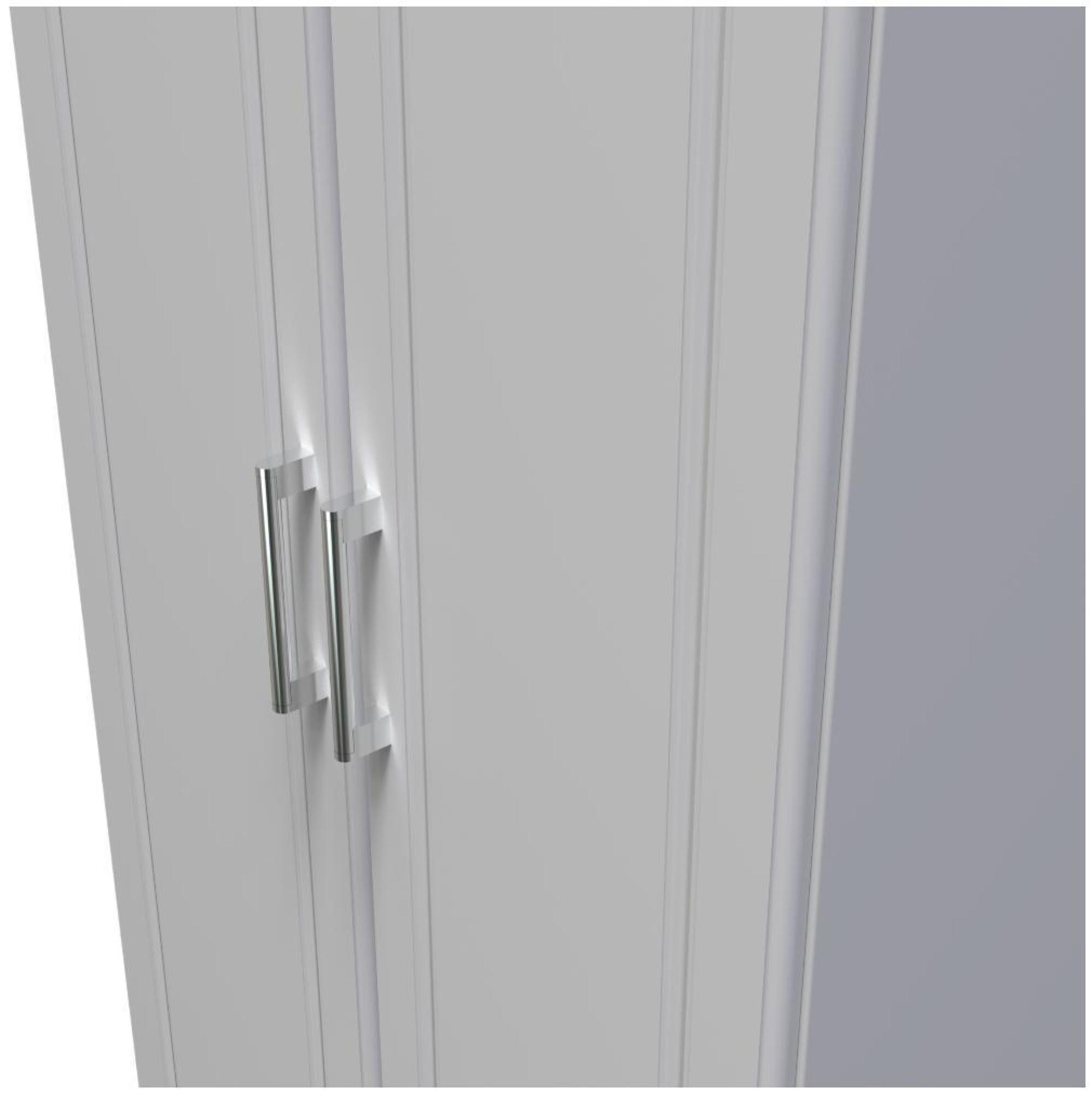 Product photograph of Gina Grey 2 Door Plain Tall Wardrobe from Choice Furniture Superstore.