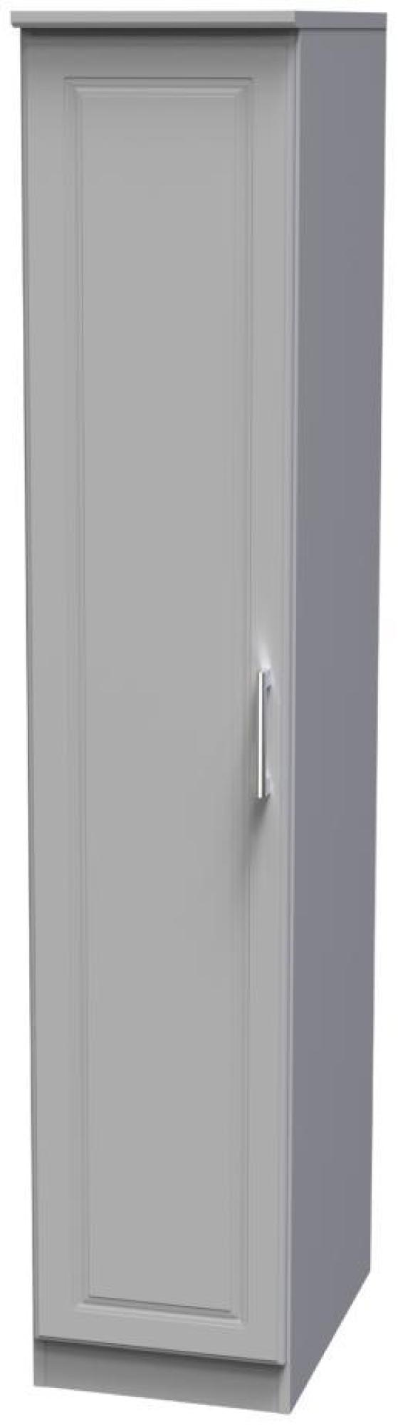 Product photograph of Gina Grey 1 Door Single Wardrobe from Choice Furniture Superstore.