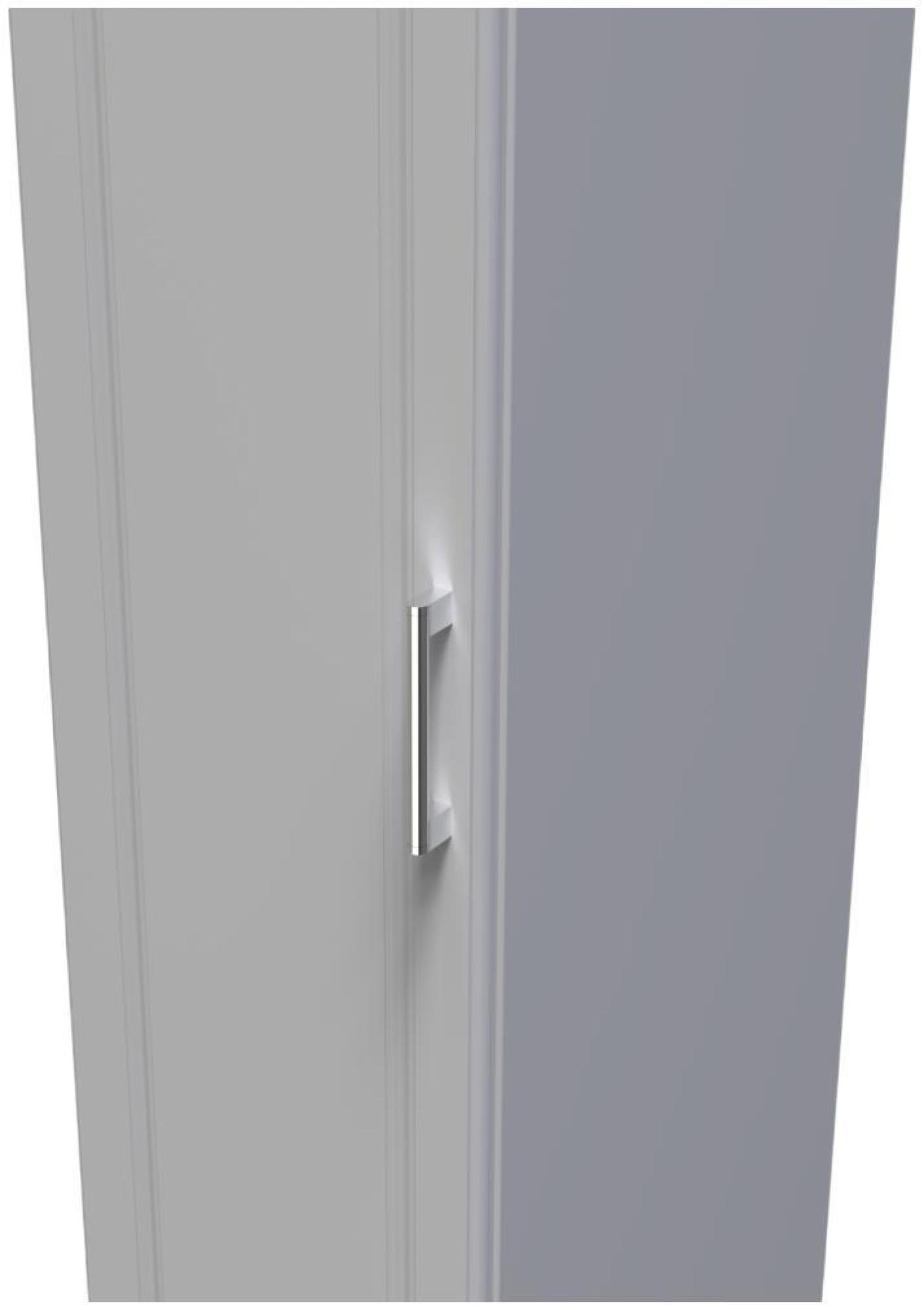 Product photograph of Gina Grey 1 Door Single Wardrobe from Choice Furniture Superstore.