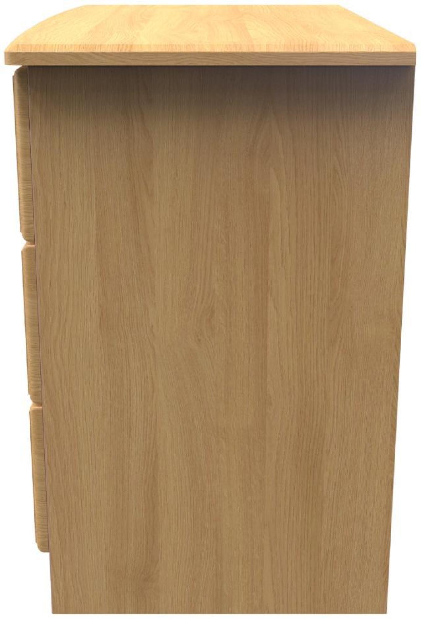 Product photograph of Gina Oak Effect 3 Drawer Small Chest from Choice Furniture Superstore.