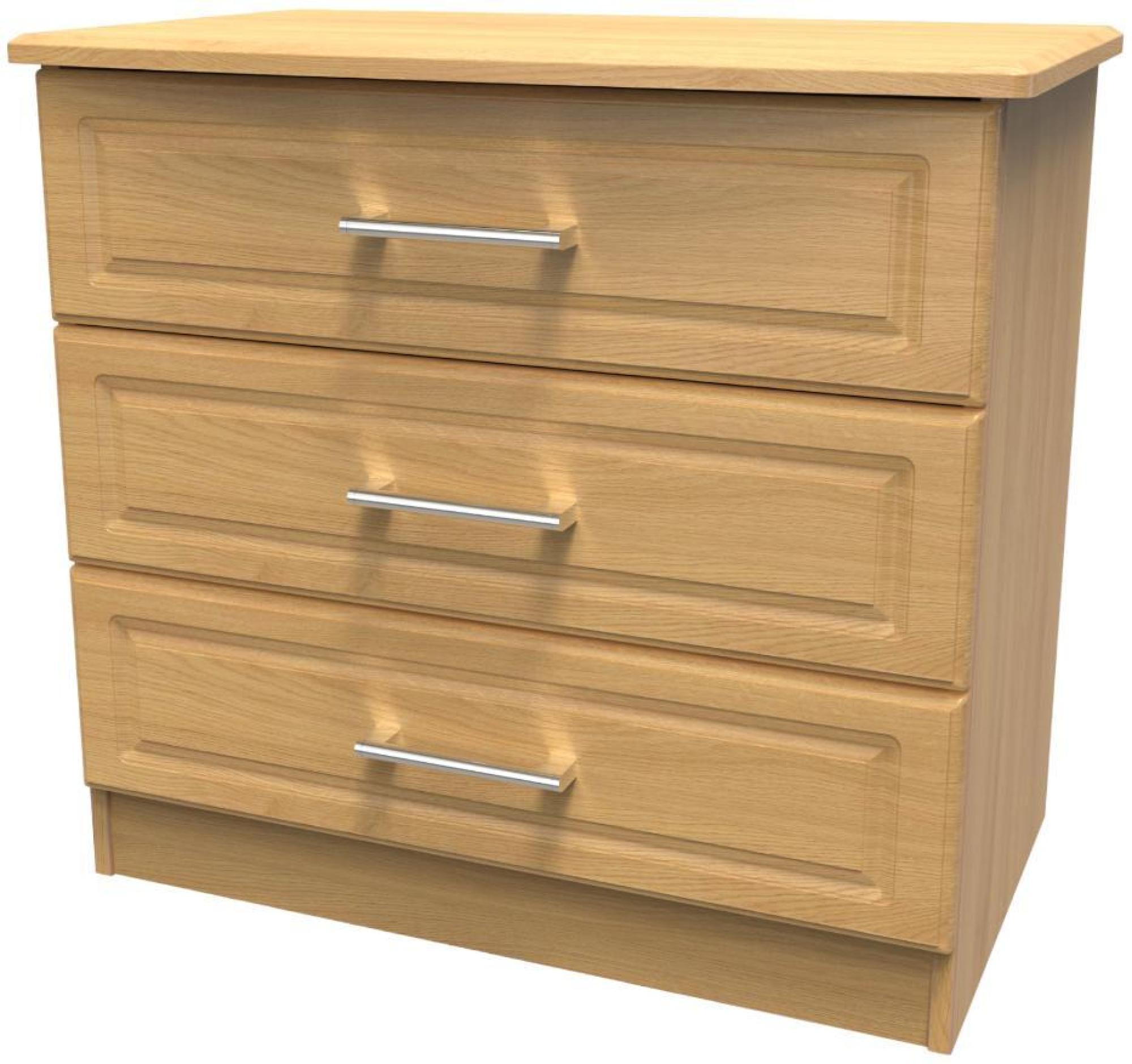 Product photograph of Gina Oak Effect 3 Drawer Small Chest from Choice Furniture Superstore.