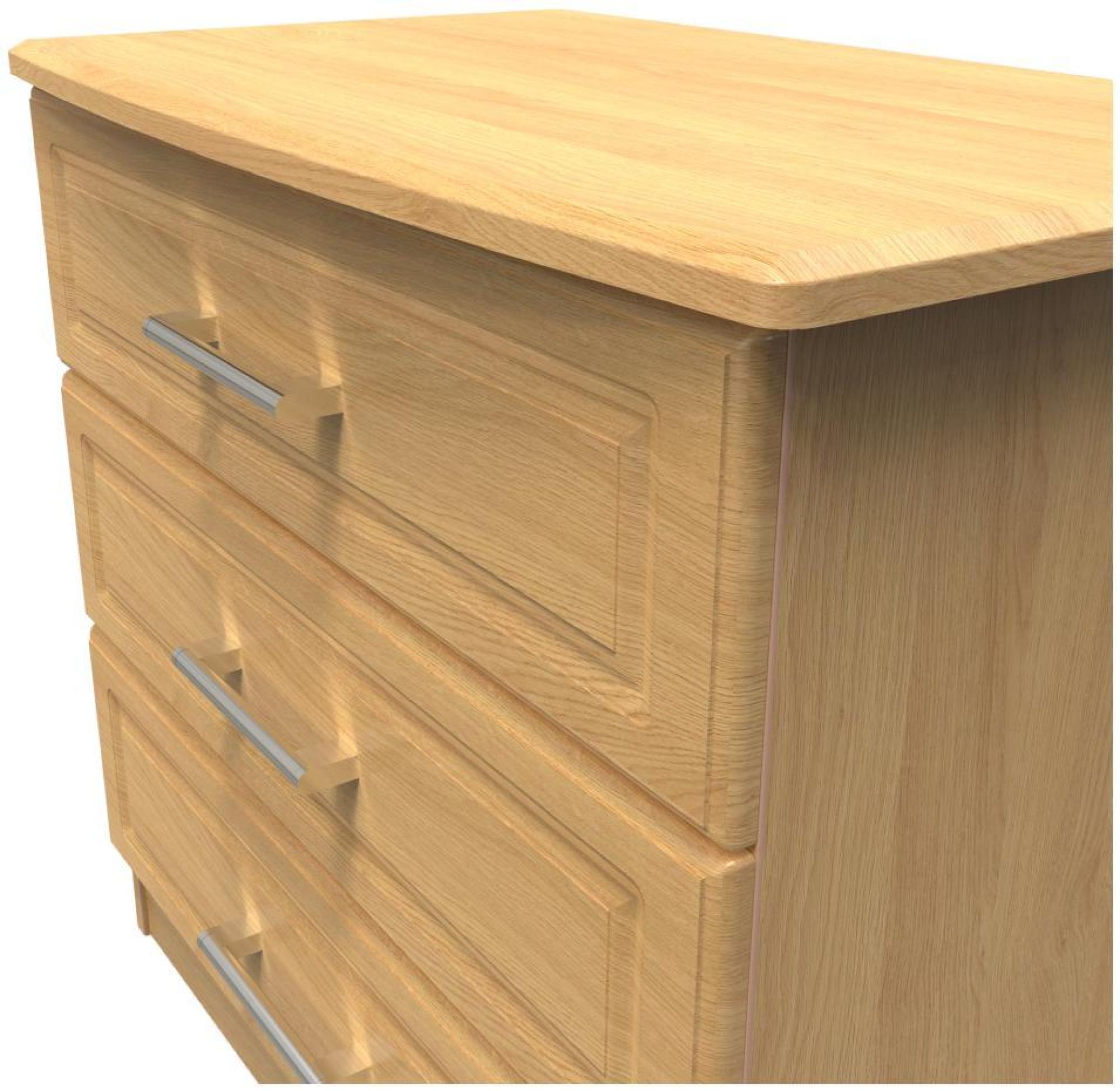 Product photograph of Gina Oak Effect 3 Drawer Small Chest from Choice Furniture Superstore.