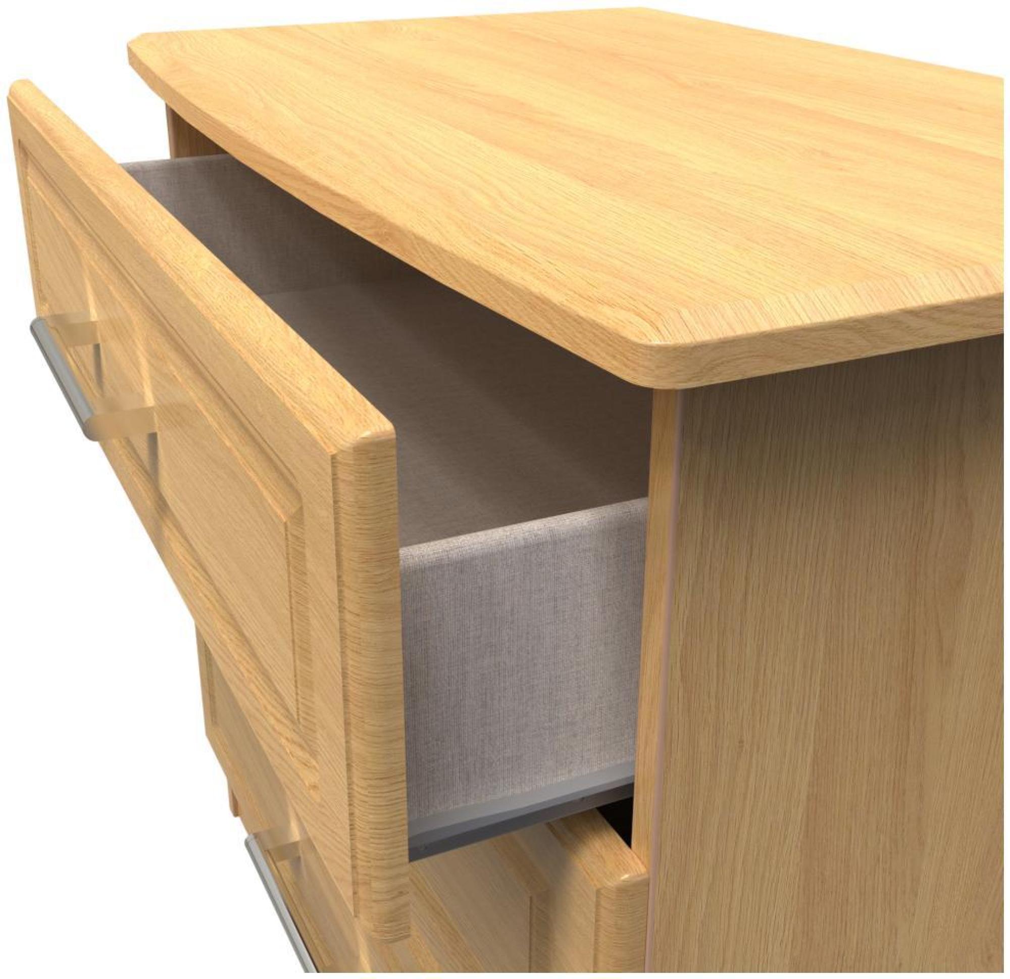 Product photograph of Gina Oak Effect 3 Drawer Small Chest from Choice Furniture Superstore.