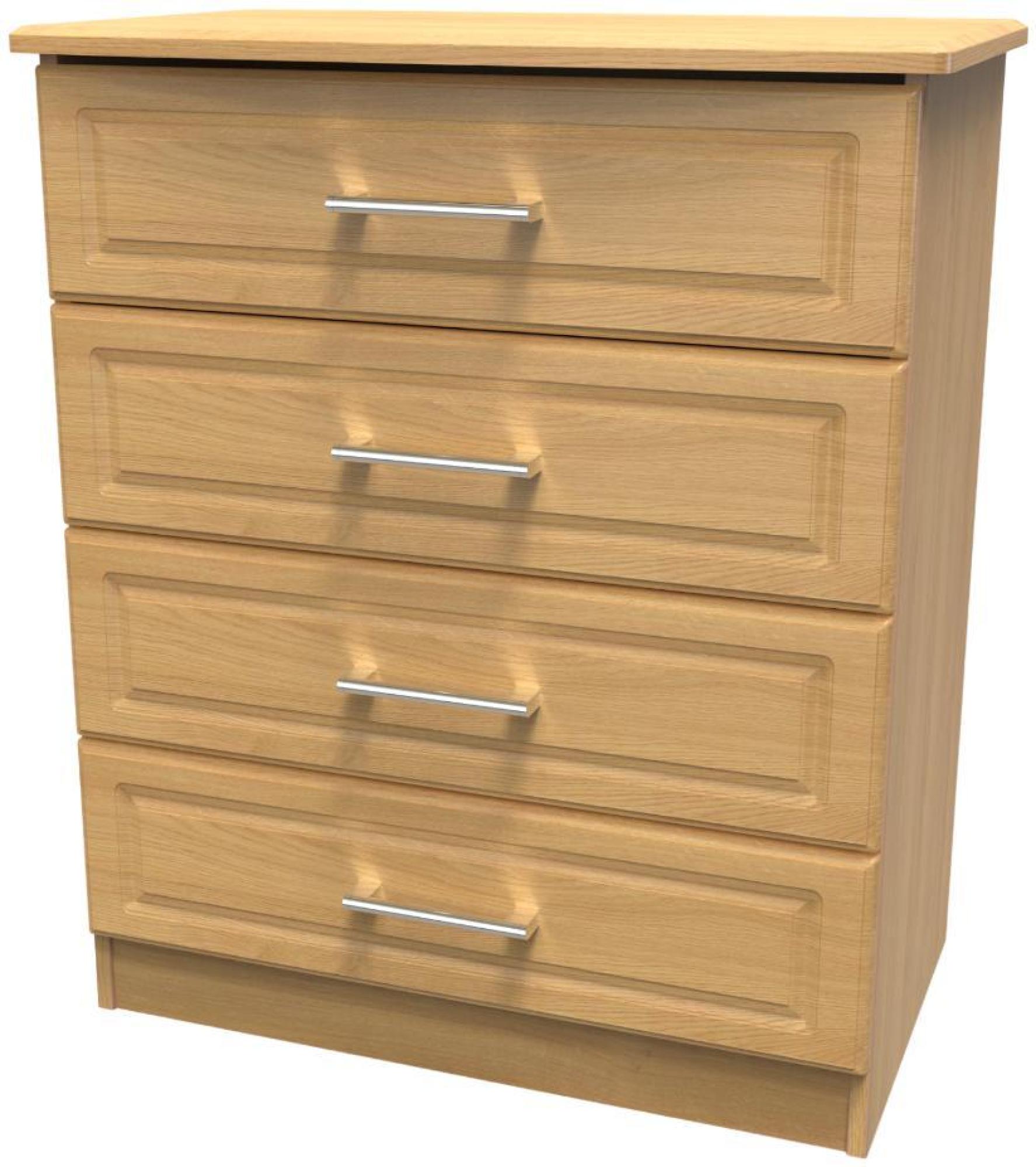 Product photograph of Gina Oak Effect 4 Drawer Chest from Choice Furniture Superstore.