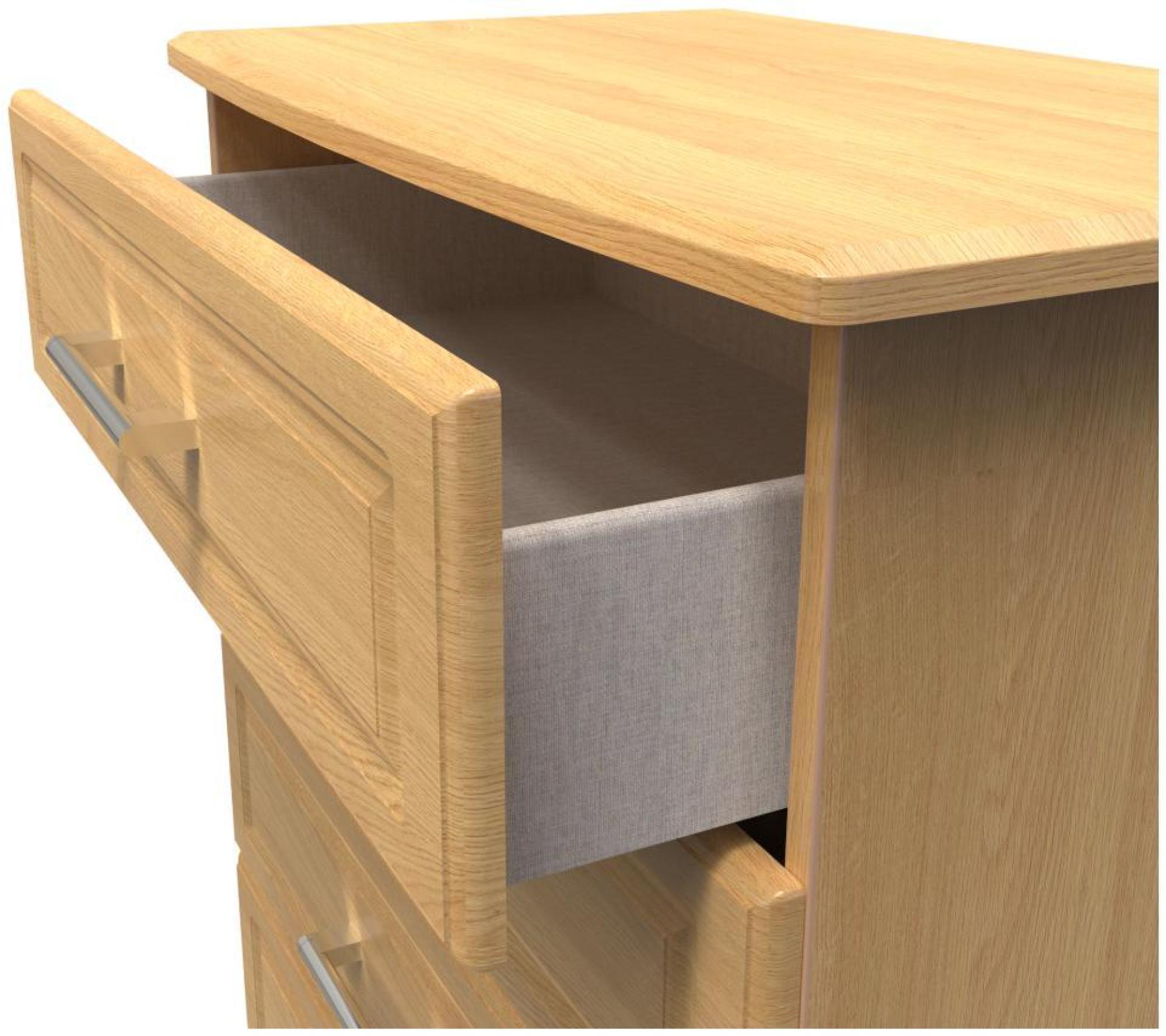 Product photograph of Gina Oak Effect 4 Drawer Chest from Choice Furniture Superstore.