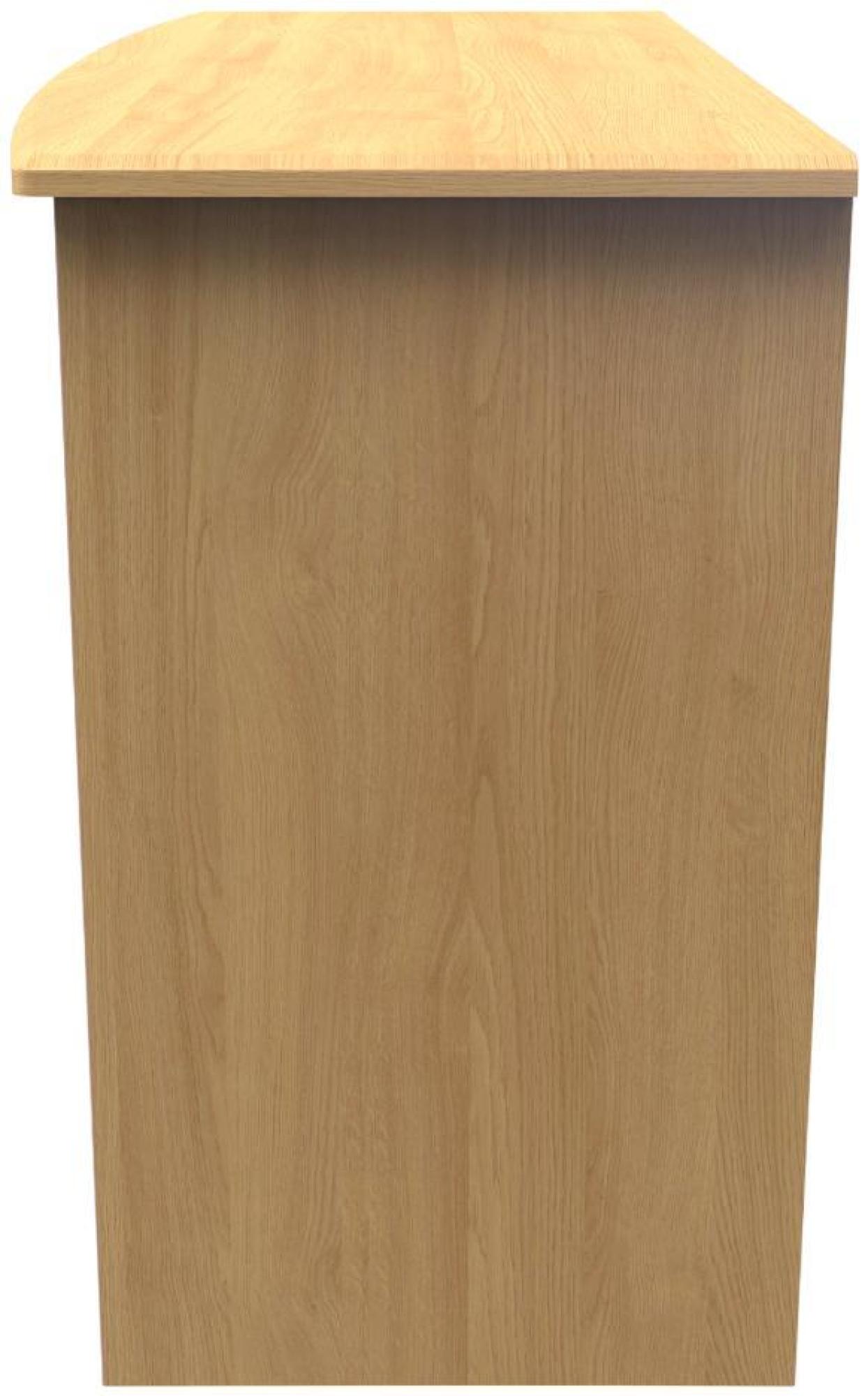 Product photograph of Gina Oak Effect 3 Drawer Desk from Choice Furniture Superstore.