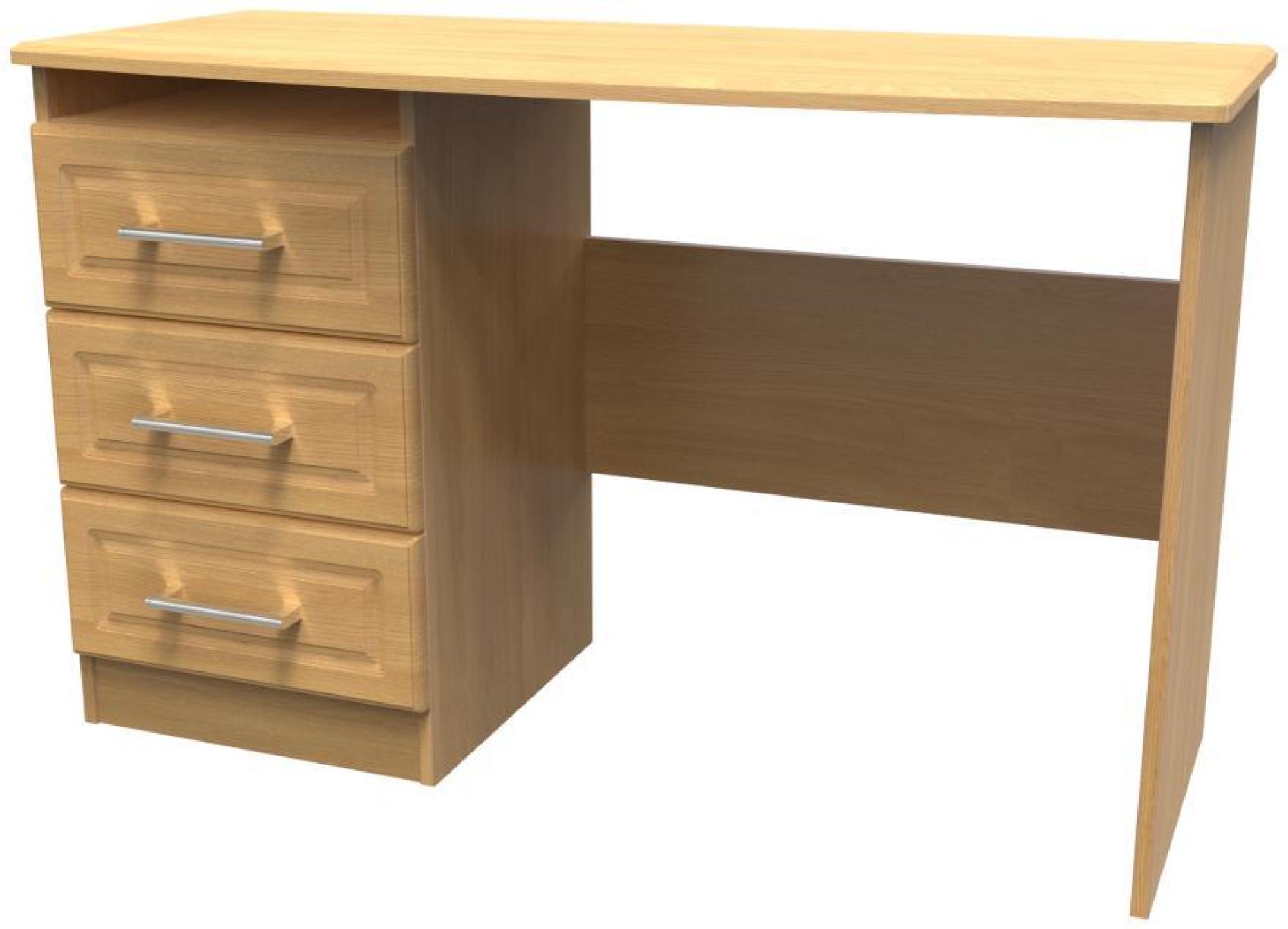 Product photograph of Gina Oak Effect 3 Drawer Desk from Choice Furniture Superstore.