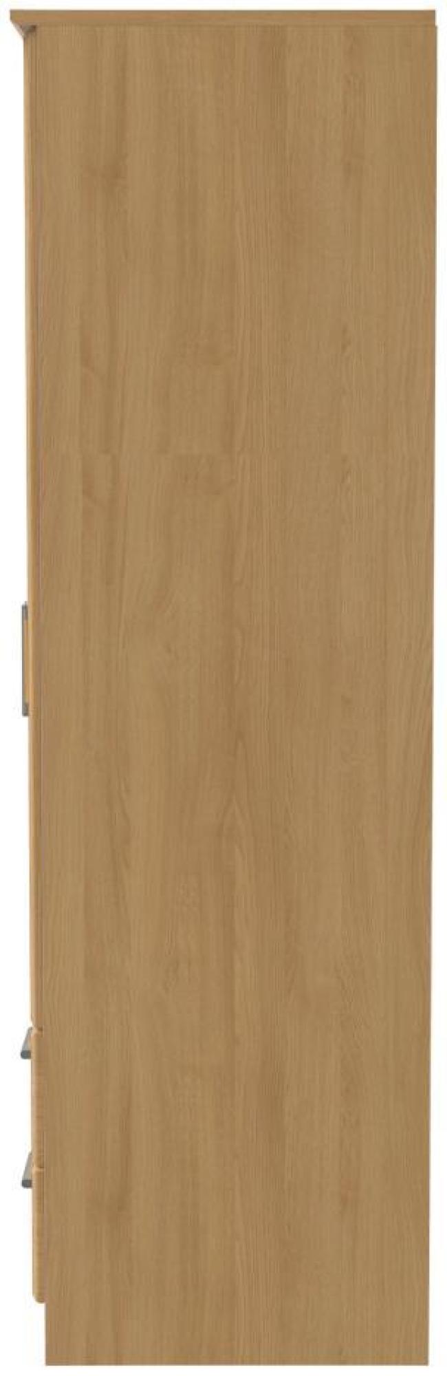 Product photograph of Gina Oak Effect 2 Door 2 Drawer Double Wardrobe from Choice Furniture Superstore.