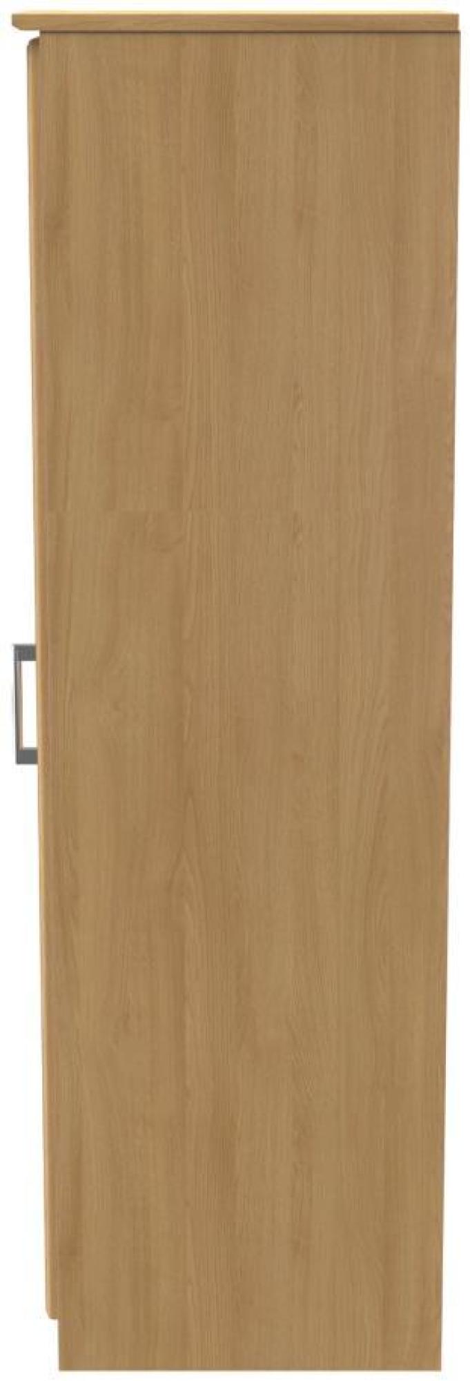 Product photograph of Gina Oak Effect 1 Door Single Wardrobe from Choice Furniture Superstore.