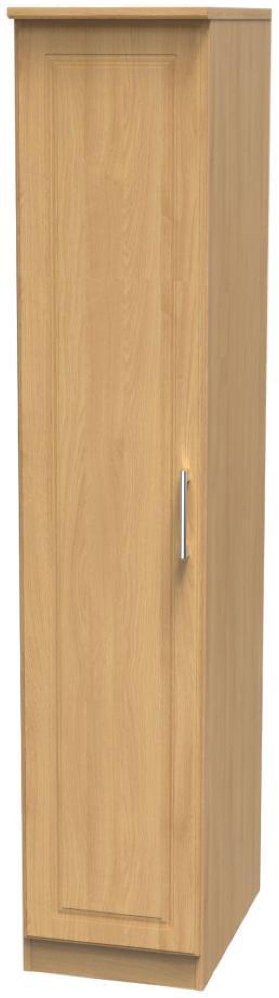 Product photograph of Gina Oak Effect 1 Door Single Wardrobe from Choice Furniture Superstore.