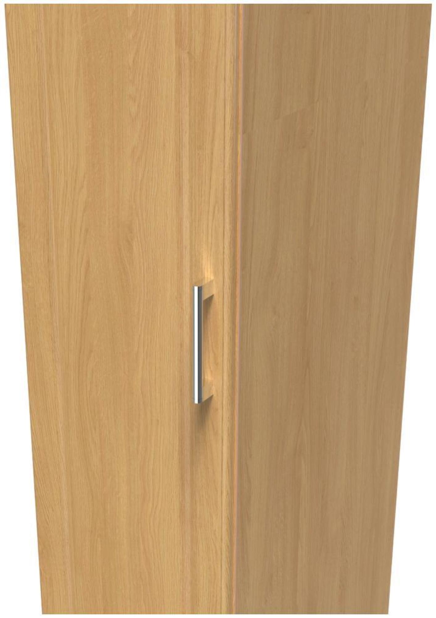 Product photograph of Gina Oak Effect 1 Door Single Wardrobe from Choice Furniture Superstore.