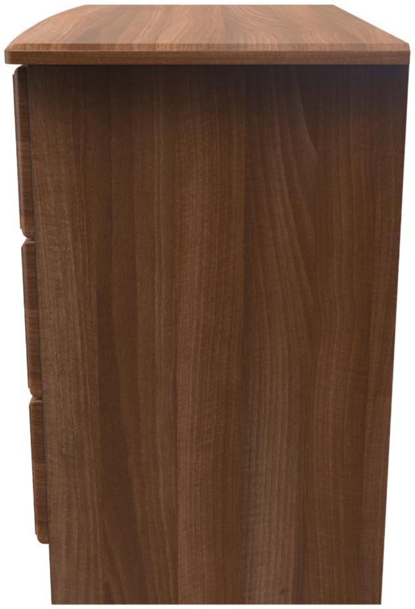 Product photograph of Gina Walnut Effect 3 Drawer Small Chest from Choice Furniture Superstore.