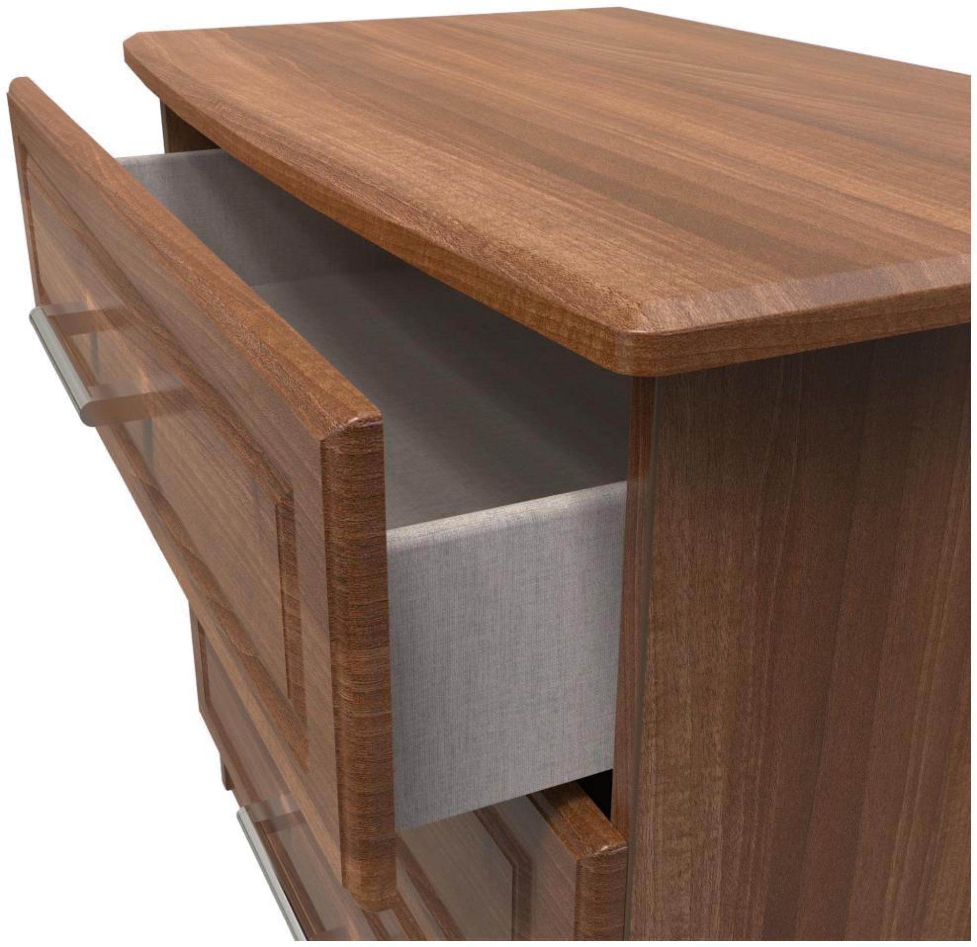 Product photograph of Gina Walnut Effect 3 Drawer Small Chest from Choice Furniture Superstore.