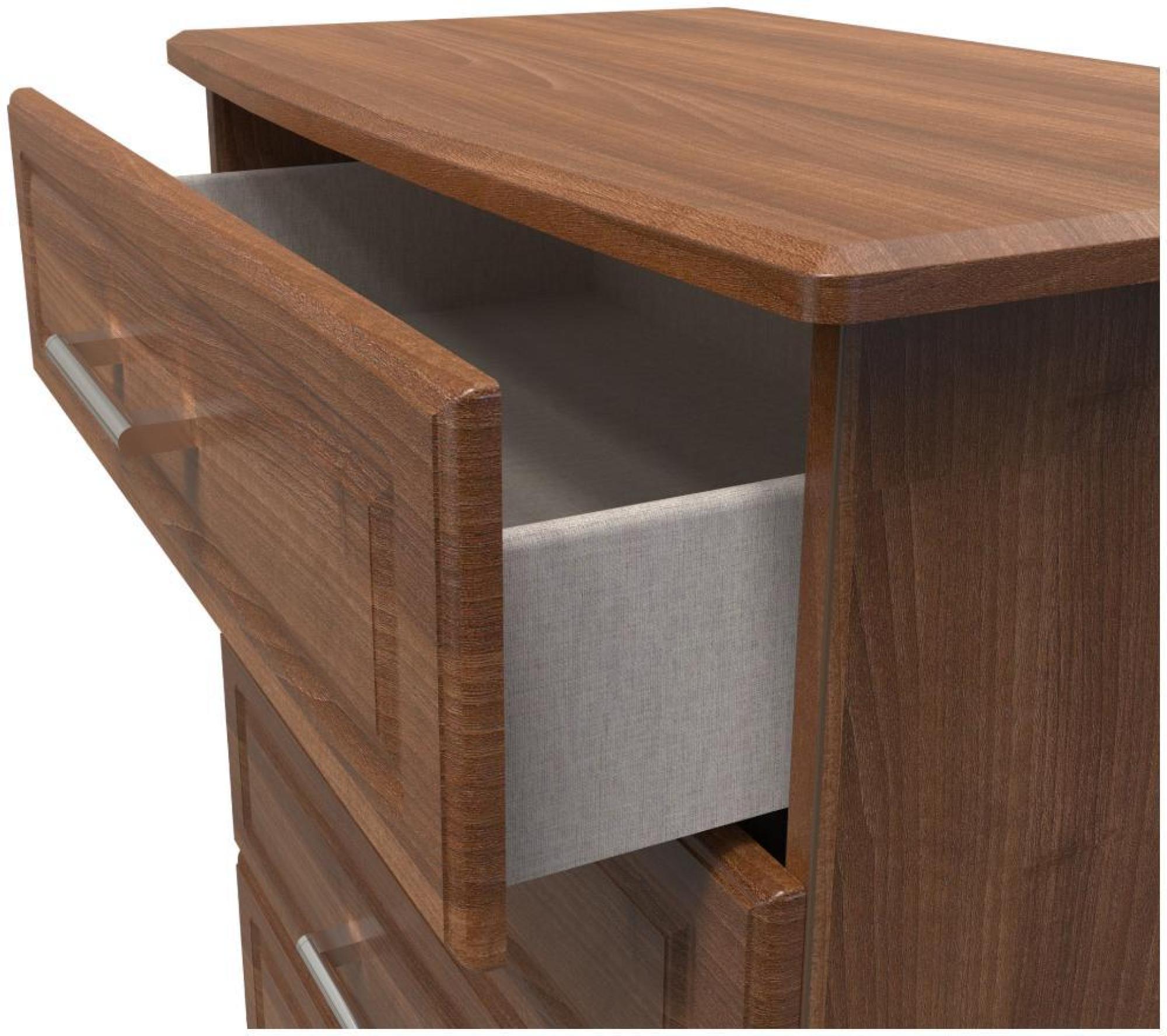 Product photograph of Gina Walnut Effect 4 Drawer Chest from Choice Furniture Superstore.