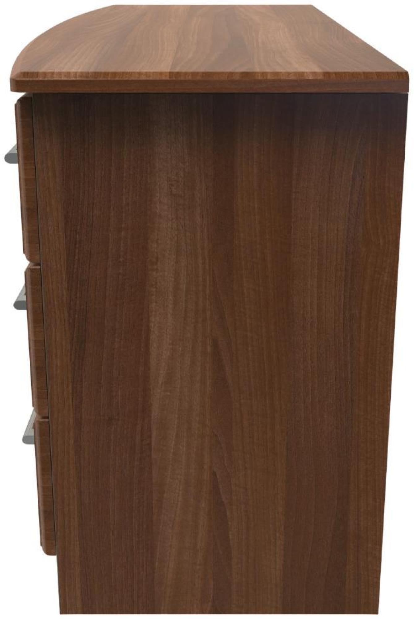 Product photograph of Gina Walnut Effect 6 Drawer Midi Dresser from Choice Furniture Superstore.