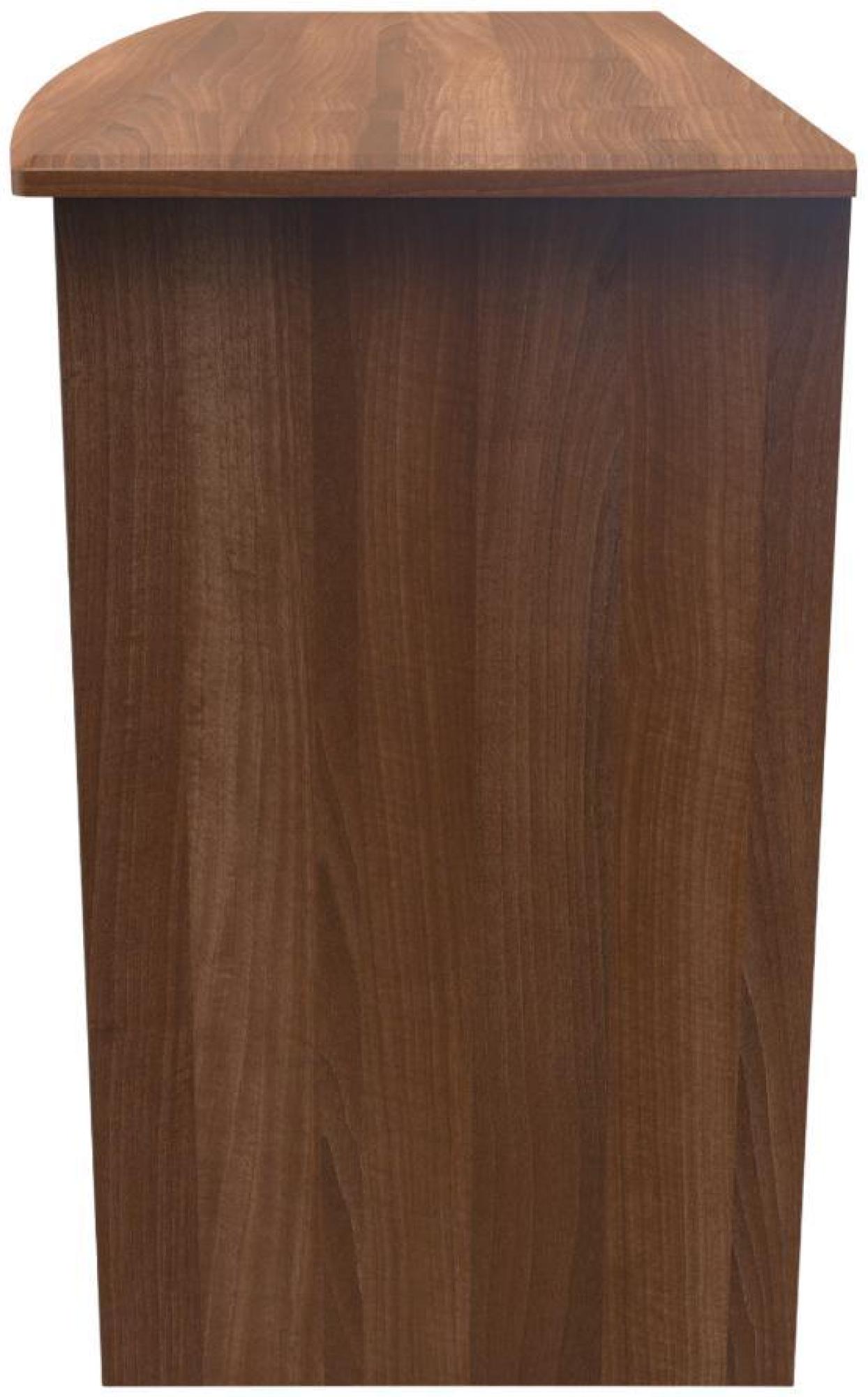 Product photograph of Gina Walnut Effect 3 Drawer Desk from Choice Furniture Superstore.