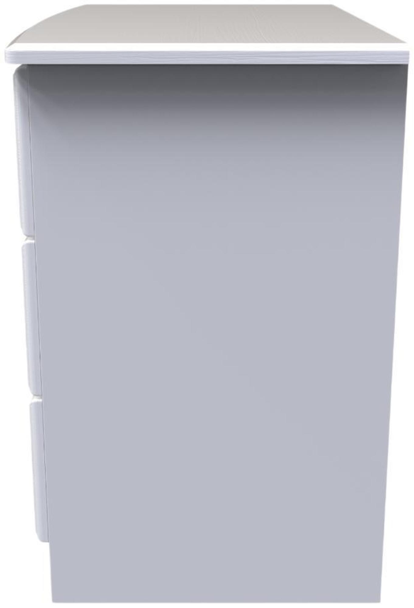 Product photograph of Gina White 3 Drawer Small Chest from Choice Furniture Superstore.