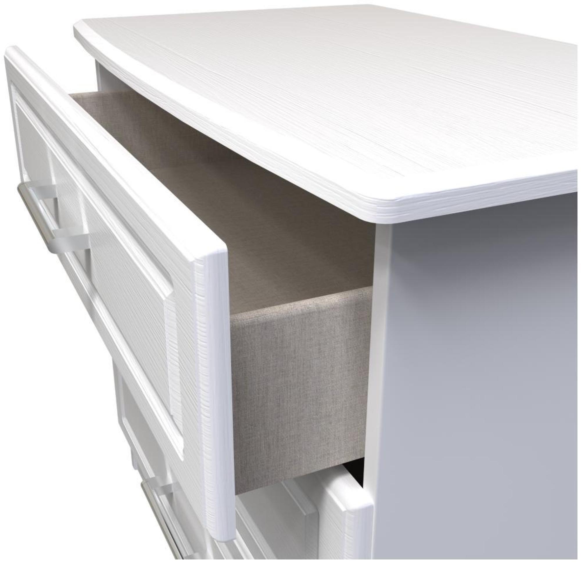 Product photograph of Gina White 3 Drawer Small Chest from Choice Furniture Superstore.