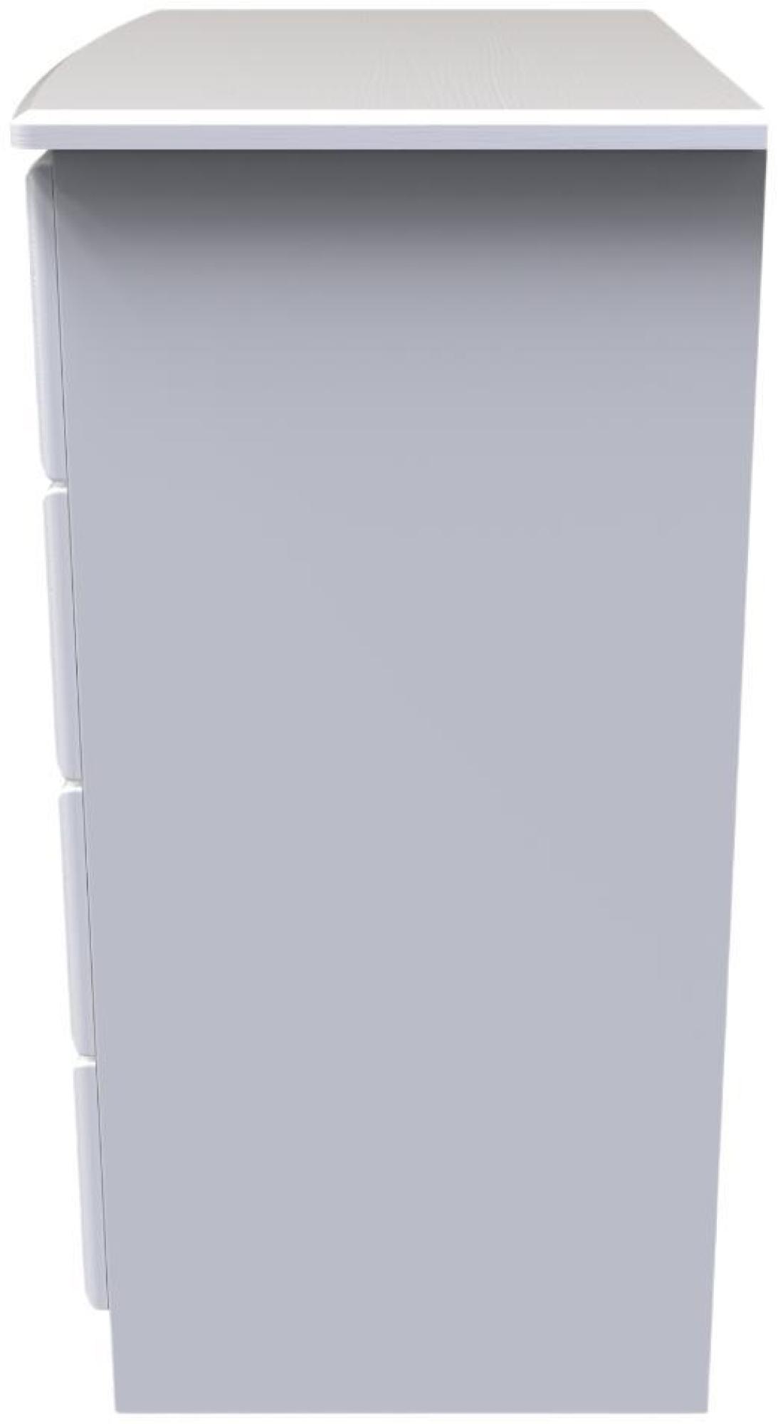 Product photograph of Gina White 4 Drawer Chest from Choice Furniture Superstore.